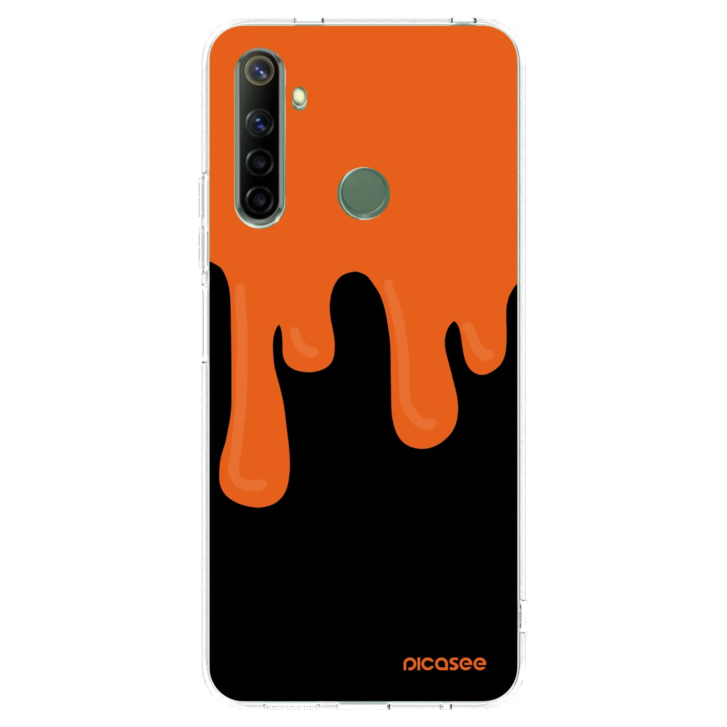 Picasee silikonový průhledný obal pro Realme 6i - Orange spooky