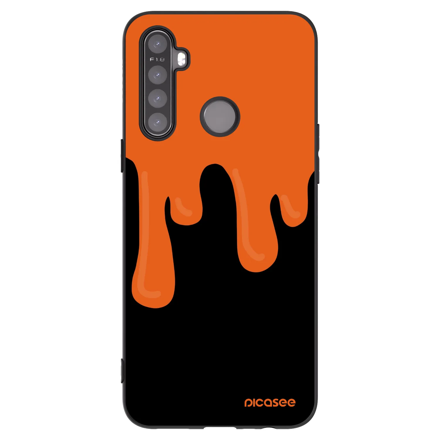 Picasee silikonový černý obal pro Realme 6i - Orange spooky