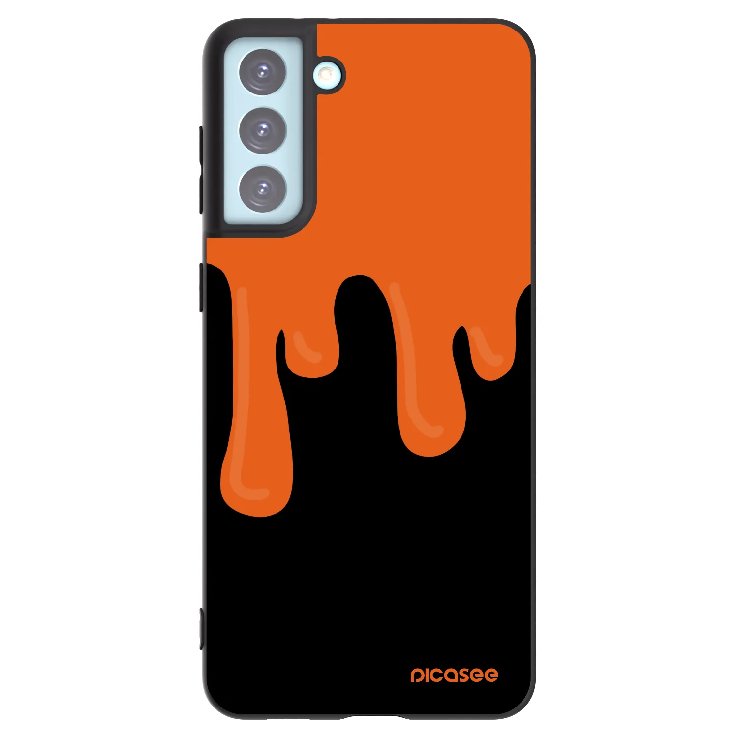 Picasee silikonový černý obal pro Samsung Galaxy S21+ 5G G996F - Orange spooky