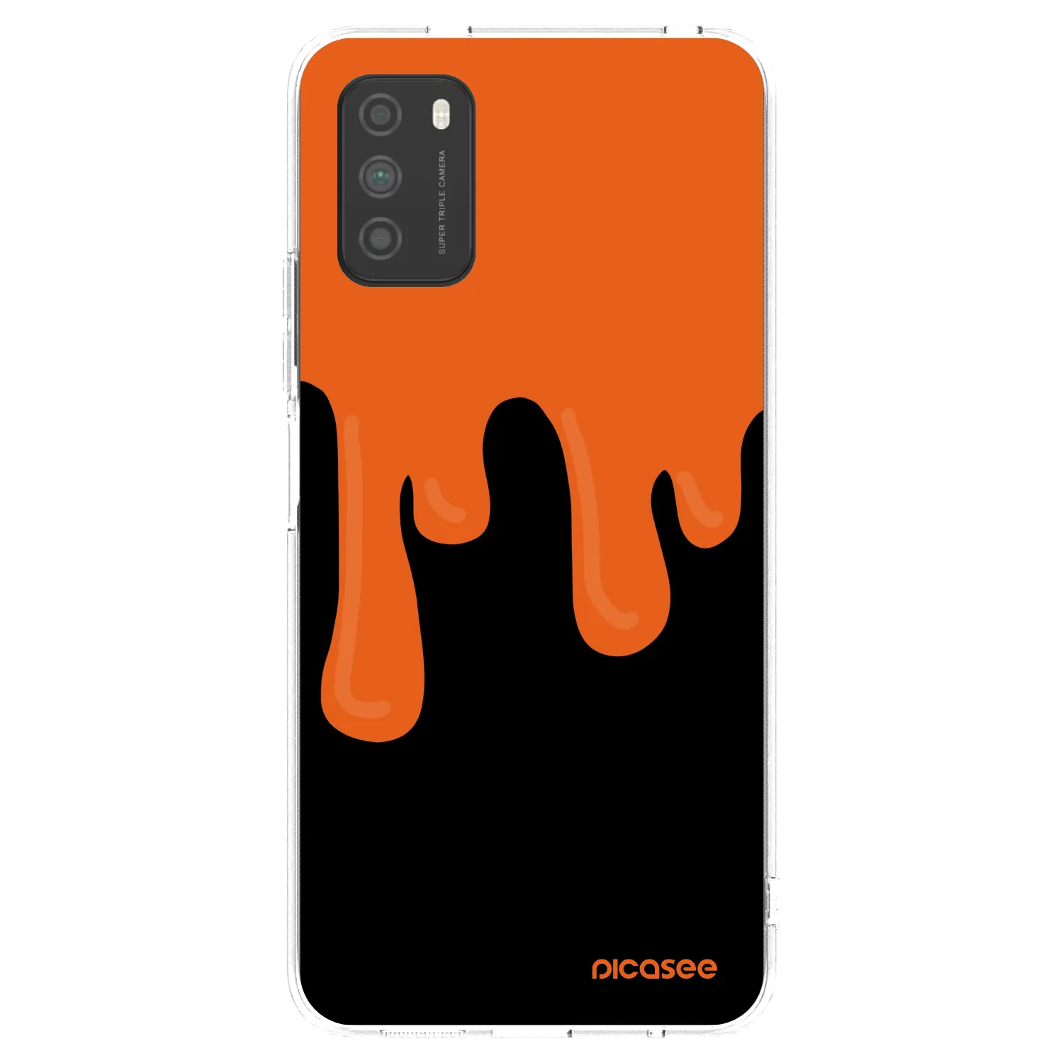 Picasee silikonový průhledný obal pro Xiaomi Poco M3 - Orange spooky