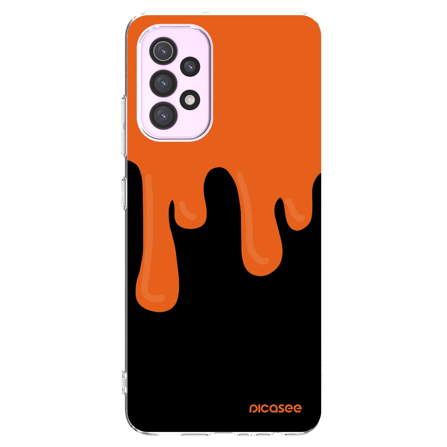 Picasee silikonový průhledný obal pro Samsung Galaxy A32 5G A326B - Orange spooky