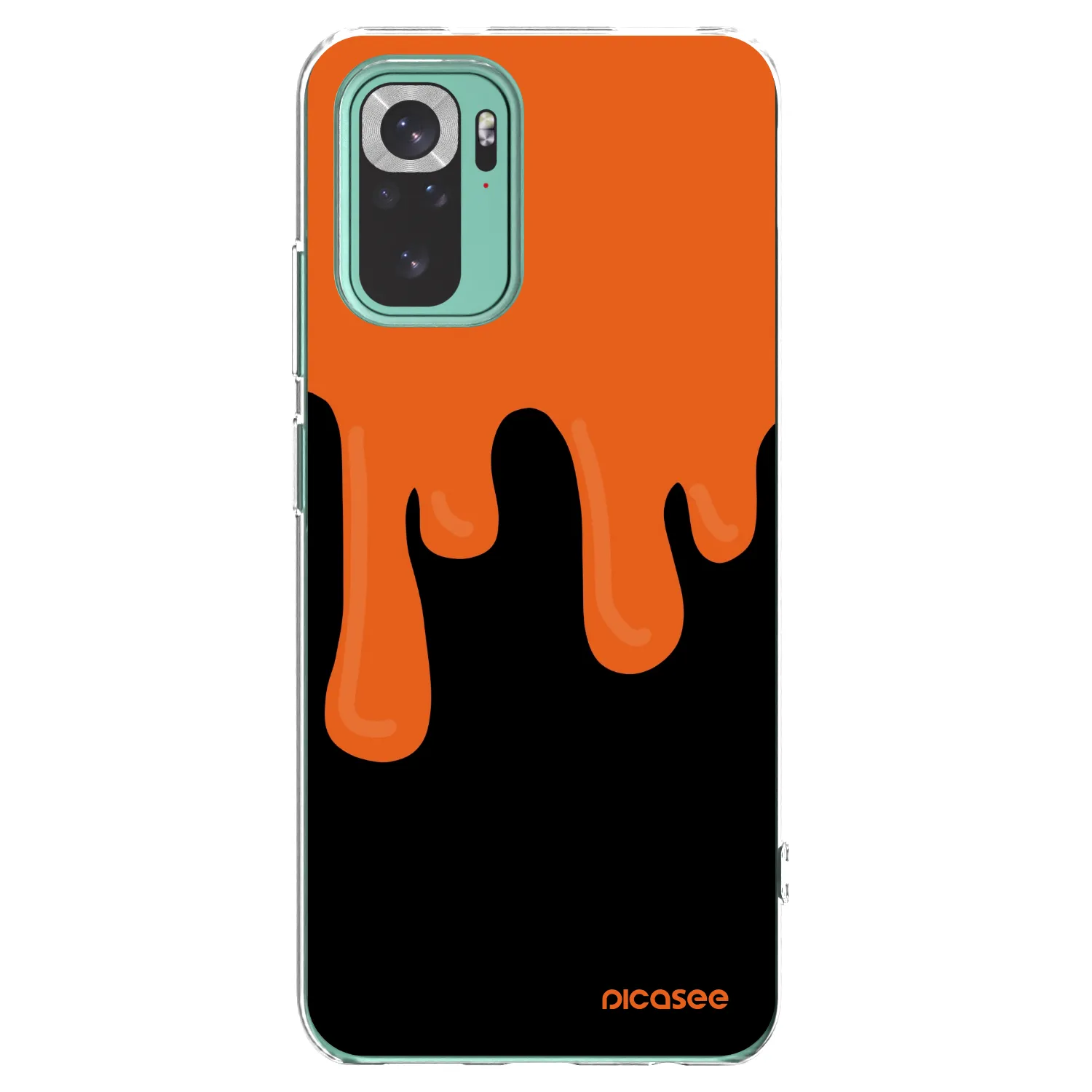 Picasee silikonový průhledný obal pro Xiaomi Redmi Note 10 Pro - Orange spooky