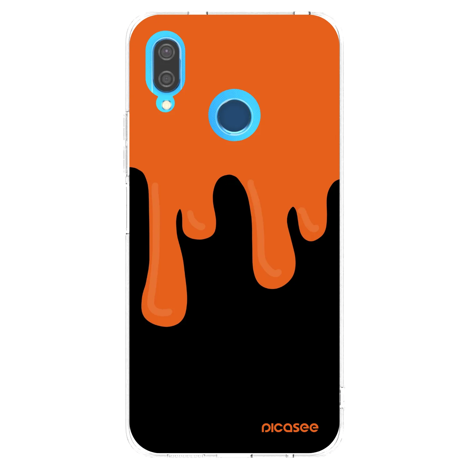 Picasee silikonový průhledný obal pro Huawei P20 Lite - Orange spooky