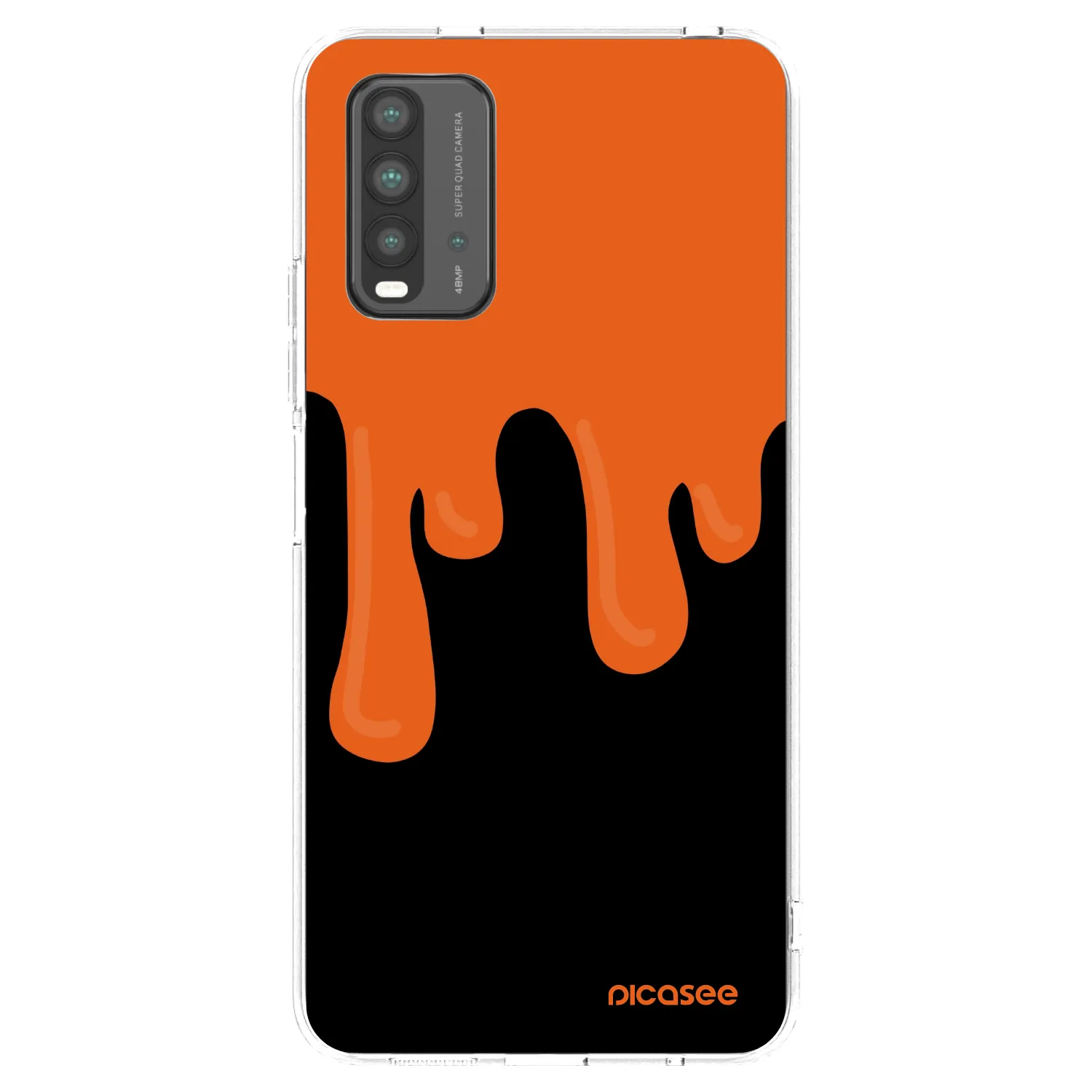 Picasee silikonový průhledný obal pro Xiaomi Redmi 9T - Orange spooky