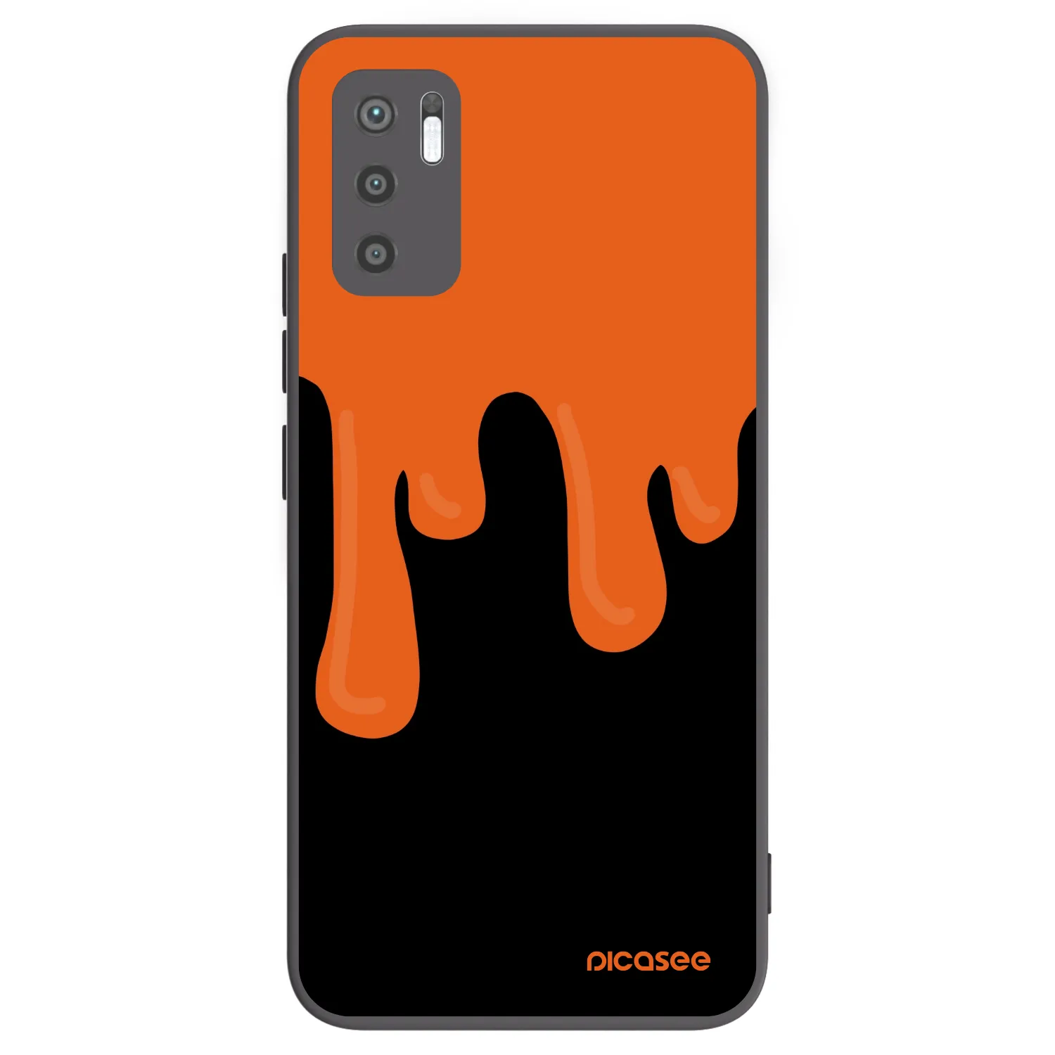 Picasee silikonový černý obal pro Xiaomi Redmi Note 10 5G - Orange spooky