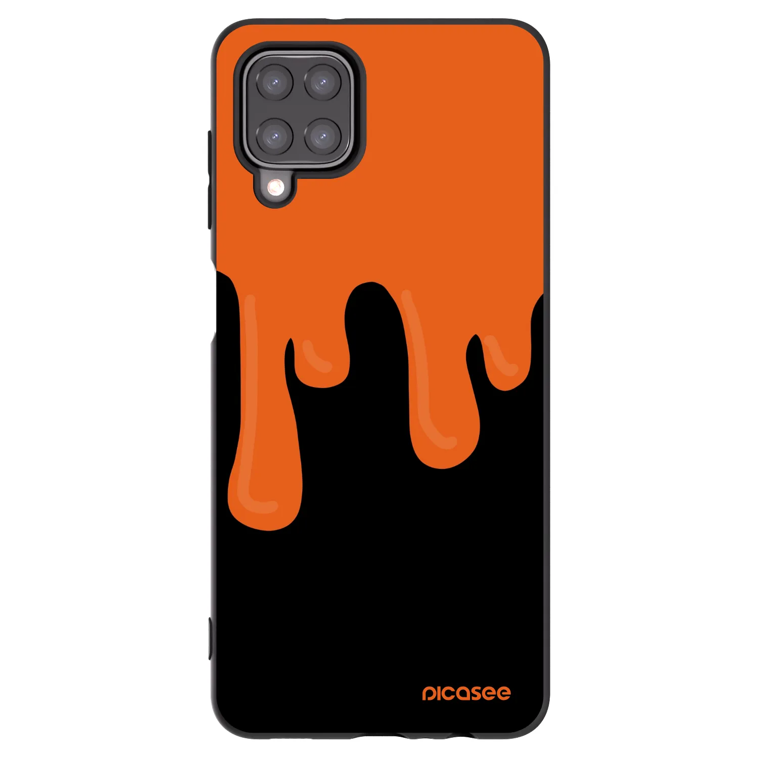 Picasee silikonový černý obal pro Samsung Galaxy M12 M127F - Orange spooky