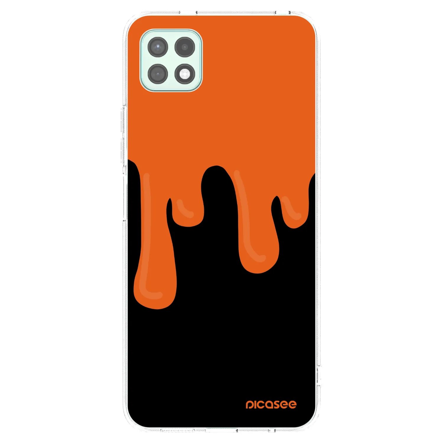 Picasee silikonový průhledný obal pro Samsung Galaxy A22 A226B 5G - Orange spooky