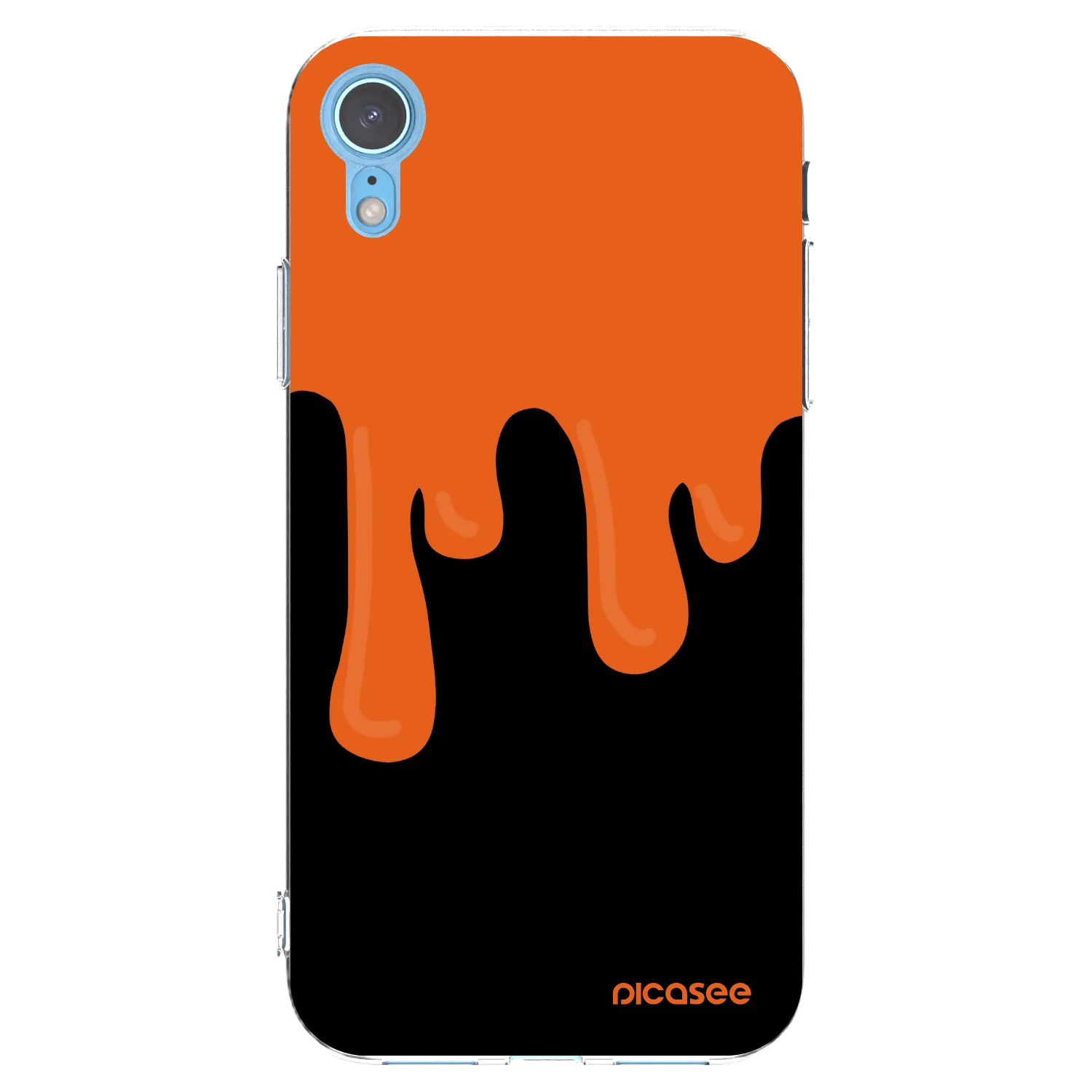 Picasee silikonový průhledný obal pro Apple iPhone XR - Orange spooky