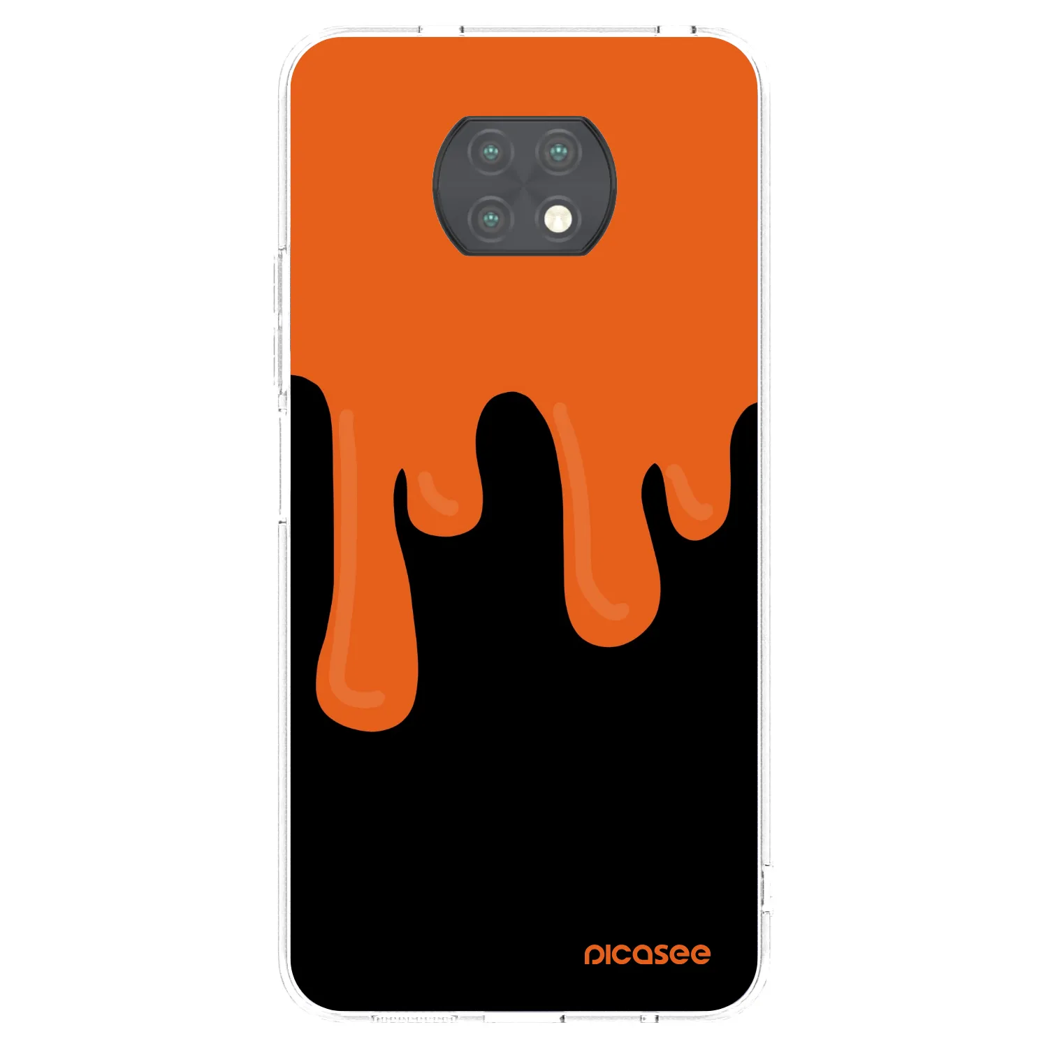 Picasee silikonový průhledný obal pro Xiaomi Redmi Note 9T - Orange spooky