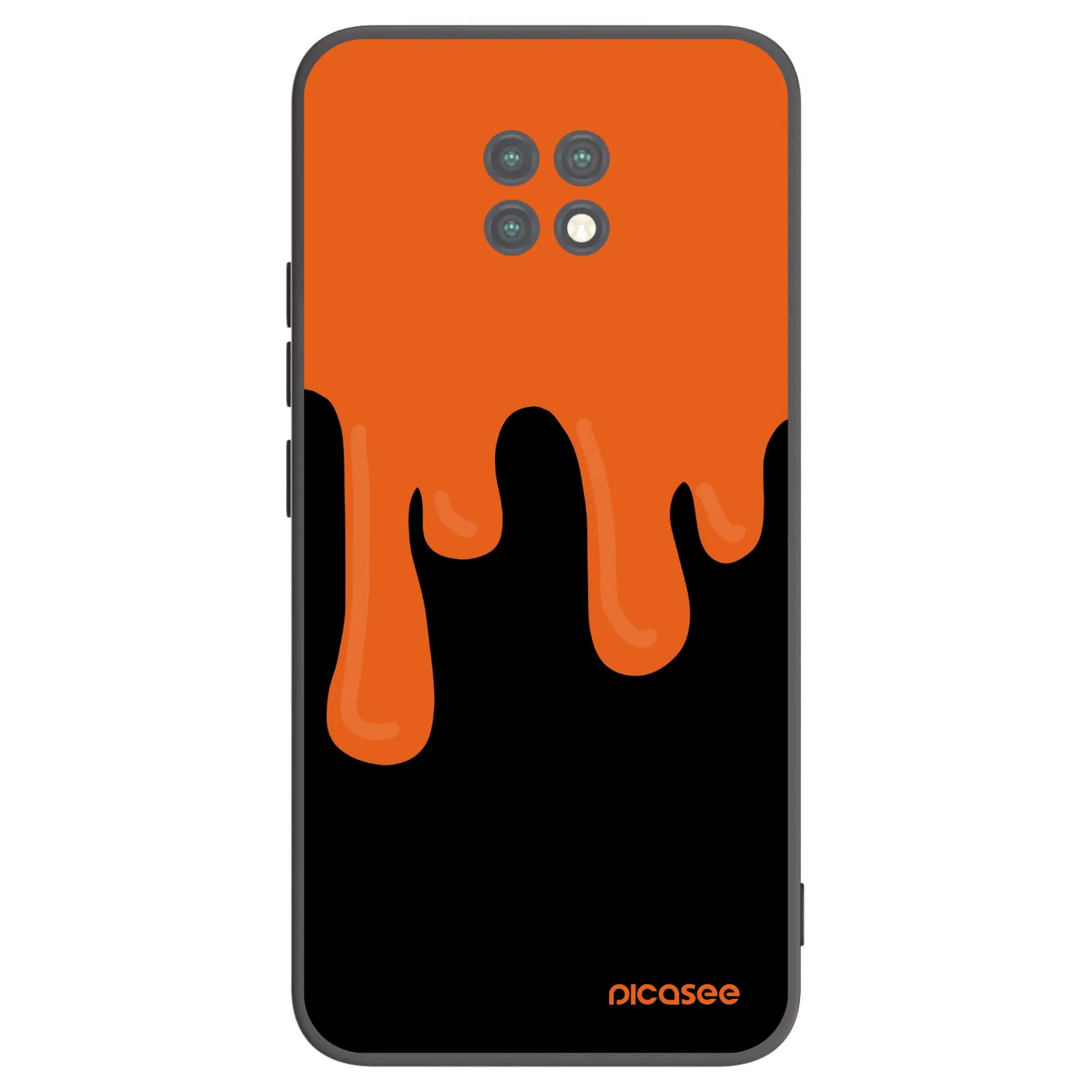 Picasee silikonový černý obal pro Xiaomi Redmi Note 9T - Orange spooky