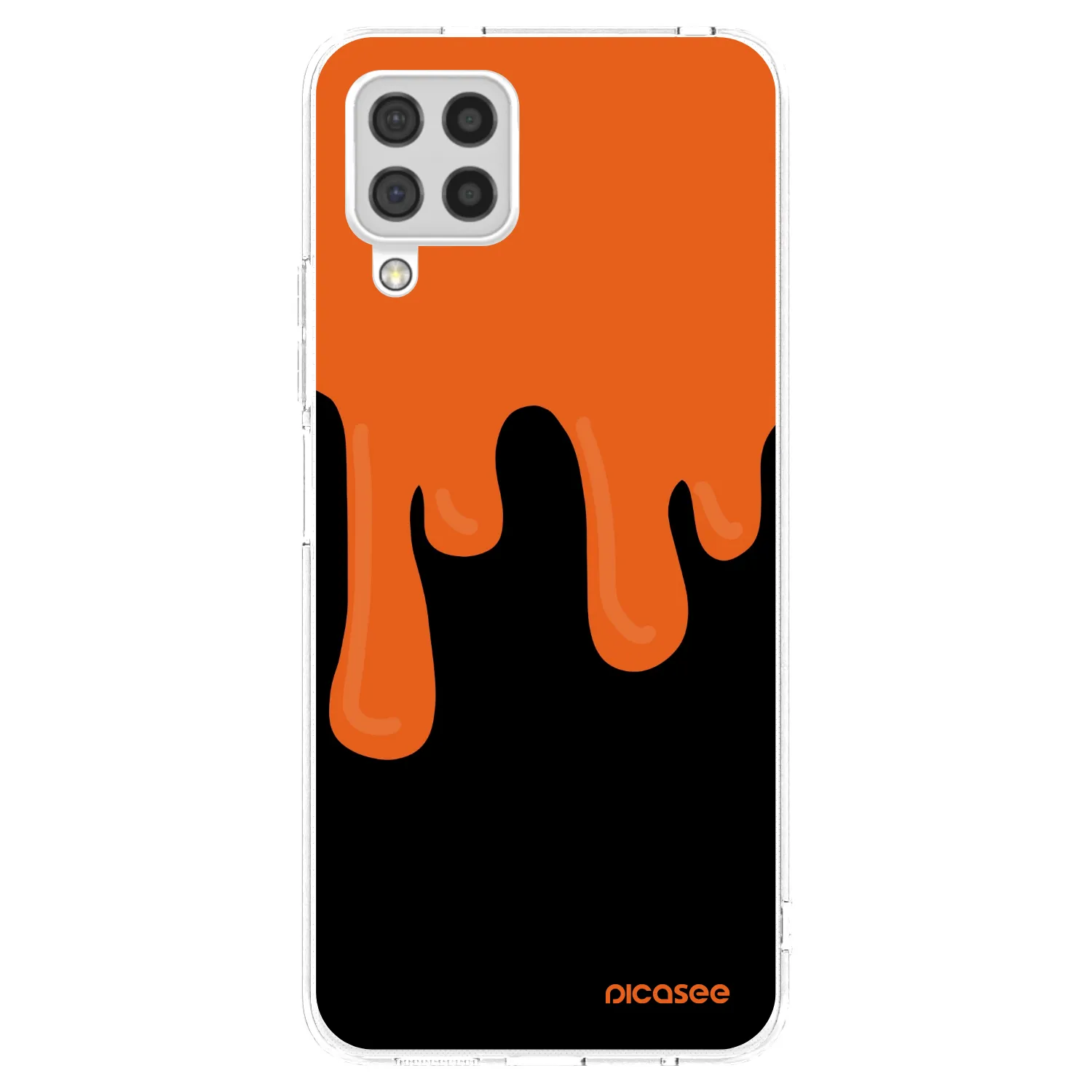 Picasee silikonový průhledný obal pro Samsung Galaxy A22 A225F 4G - Orange spooky