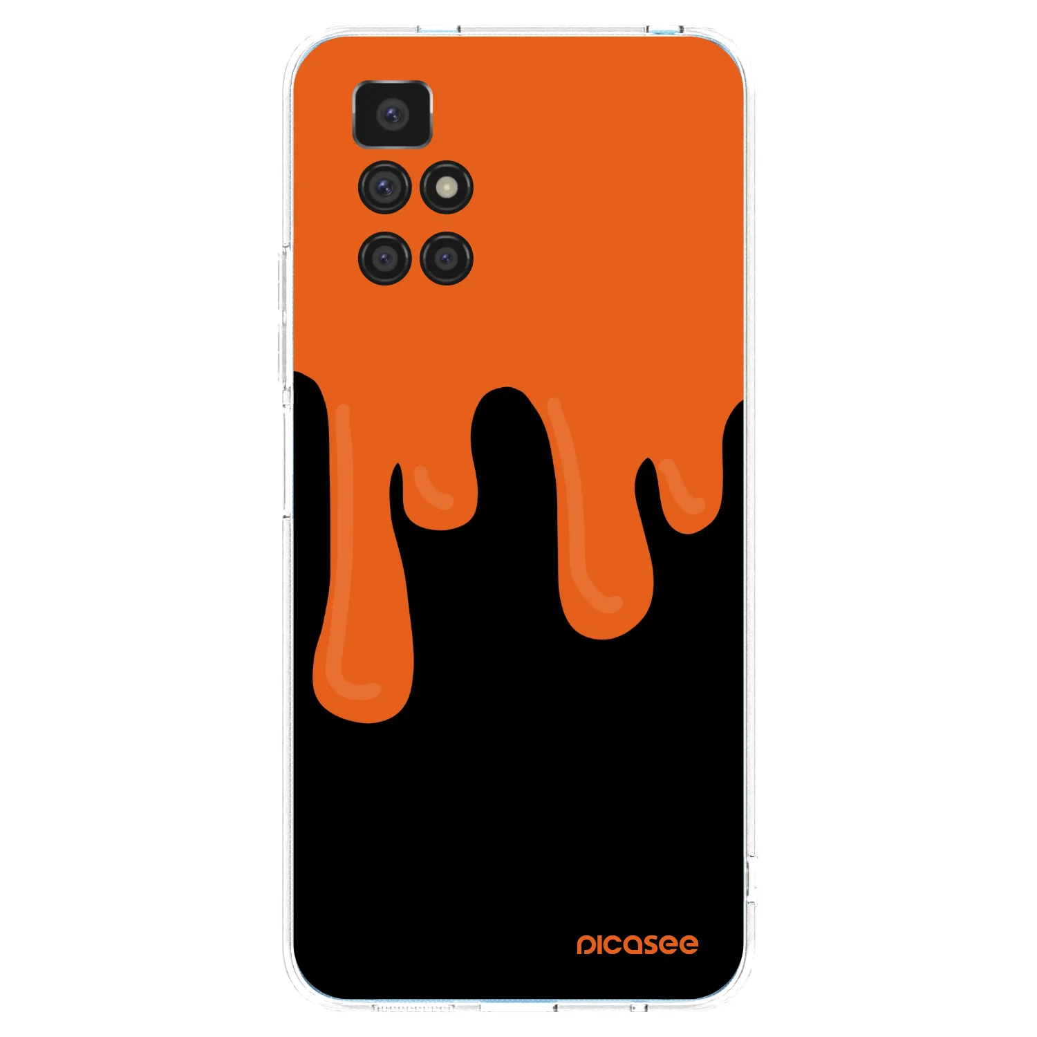 Picasee silikonový průhledný obal pro Xiaomi Redmi 10 - Orange spooky