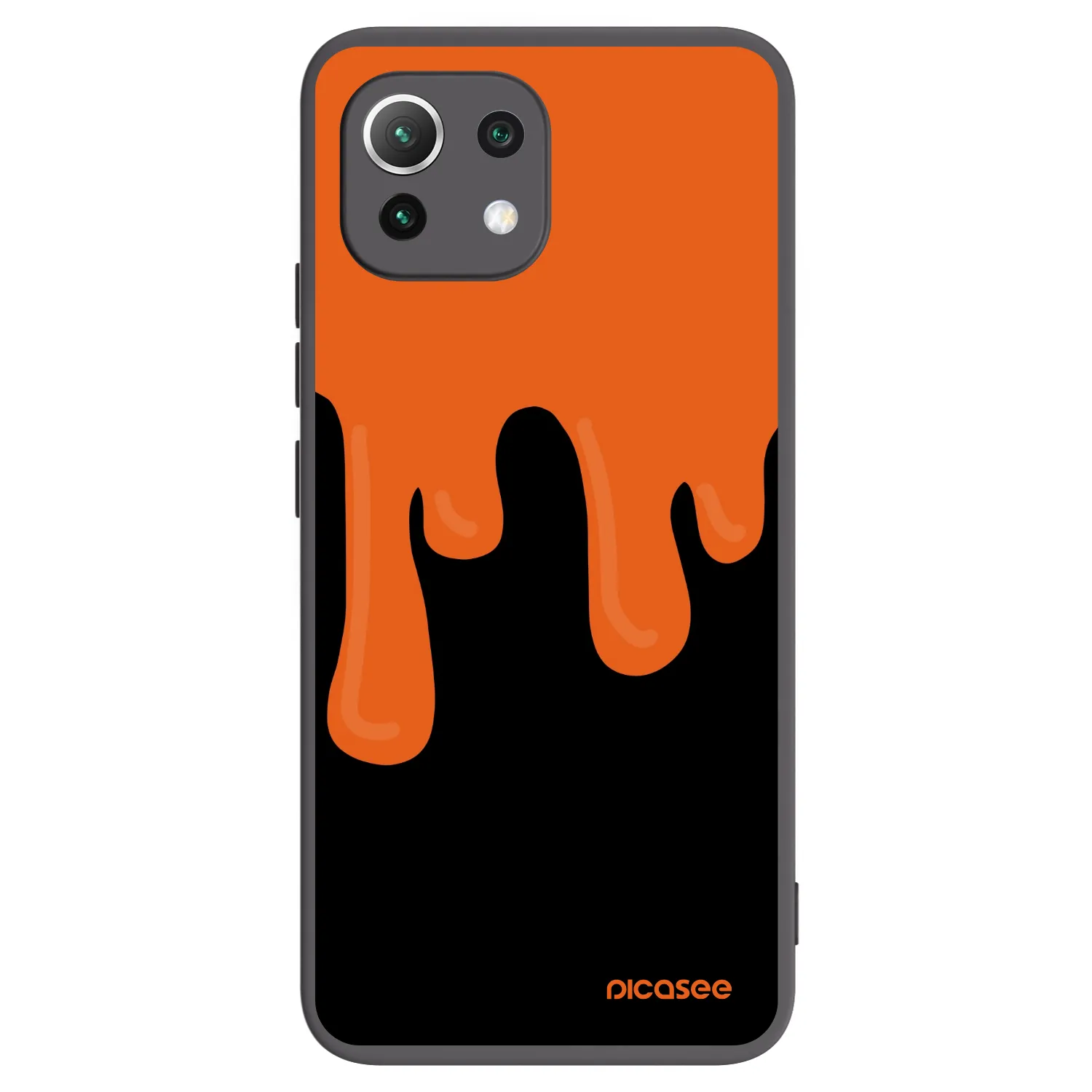 Picasee silikonový černý obal pro Xiaomi 11 Lite 5G NE - Orange spooky