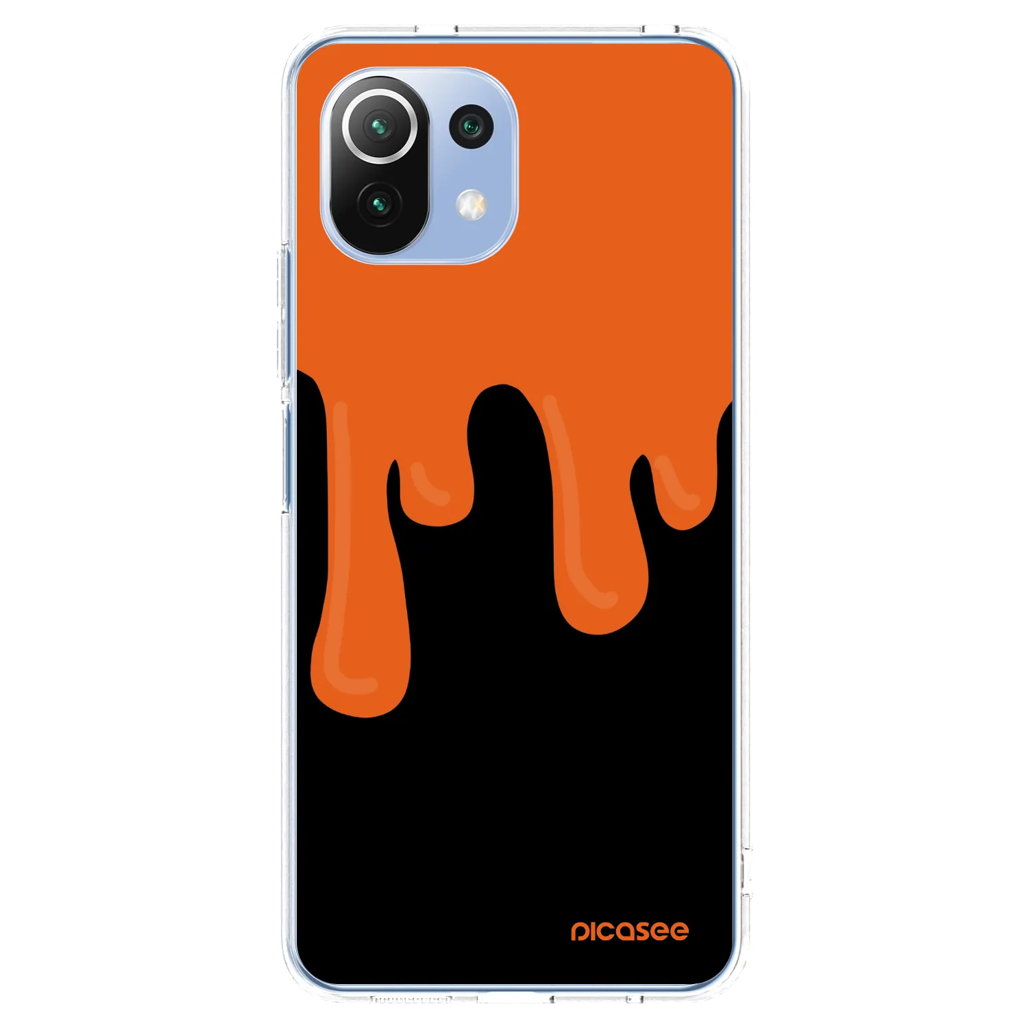 Picasee silikonový průhledný obal pro Xiaomi 11 Lite 5G NE - Orange spooky