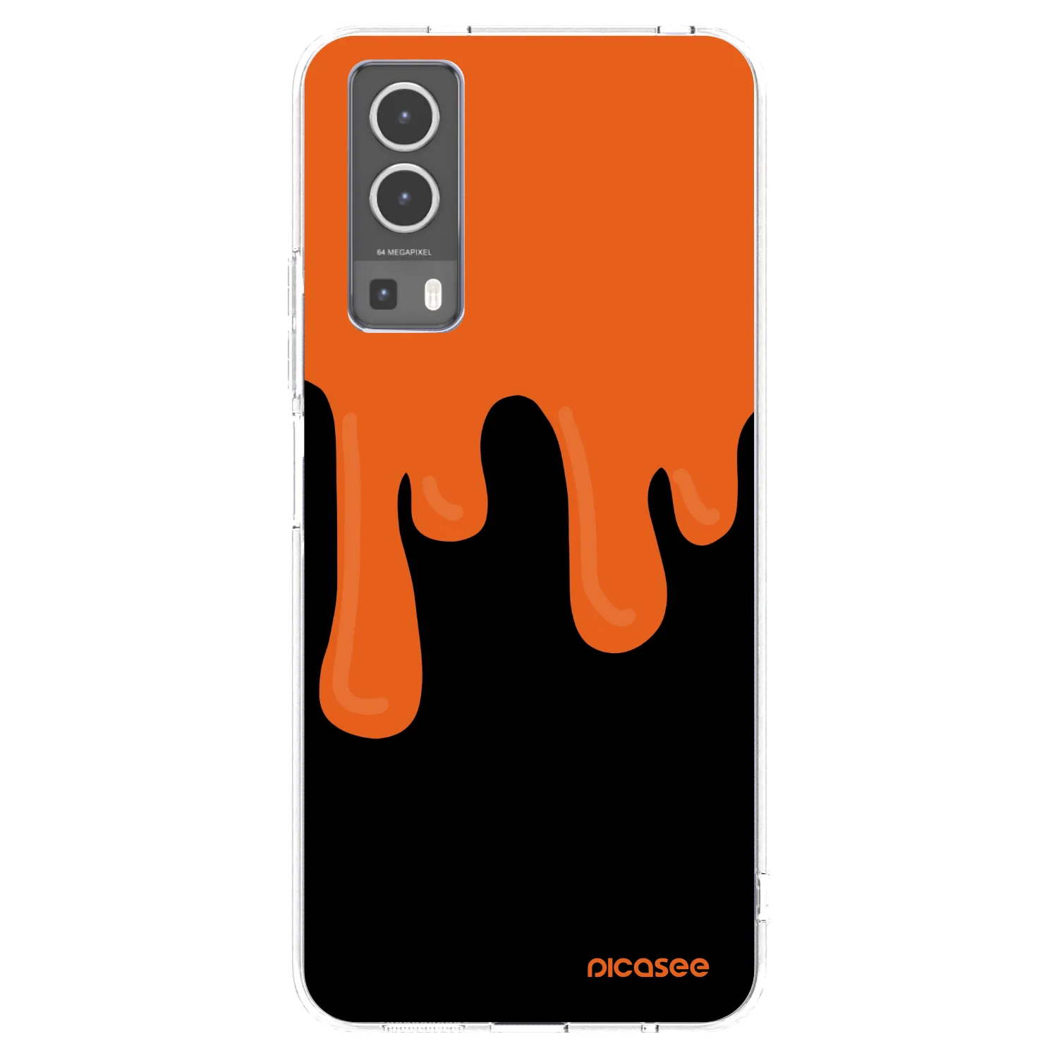 Picasee silikonový průhledný obal pro Vivo Y72 5G - Orange spooky