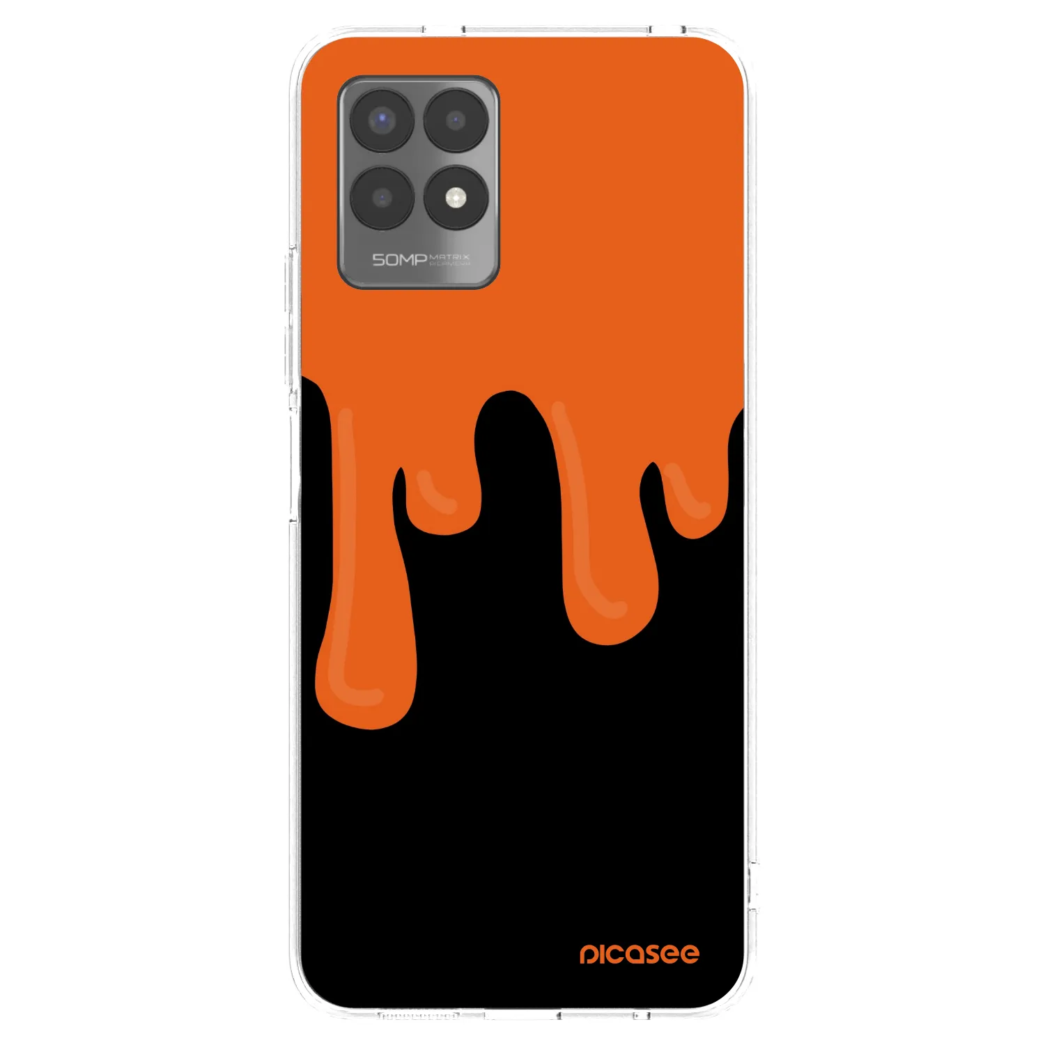 Picasee silikonový průhledný obal pro Realme 8i - Orange spooky