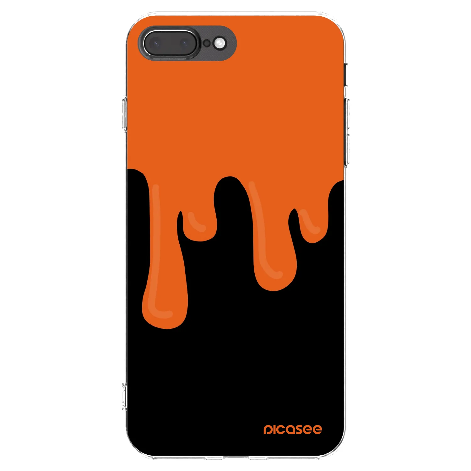 Picasee silikonový průhledný obal pro Apple iPhone 7 Plus - Orange spooky