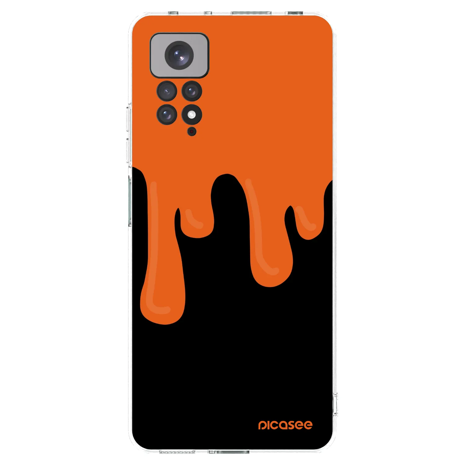 Picasee silikonový průhledný obal pro Xiaomi Redmi Note 11S 4G - Orange spooky