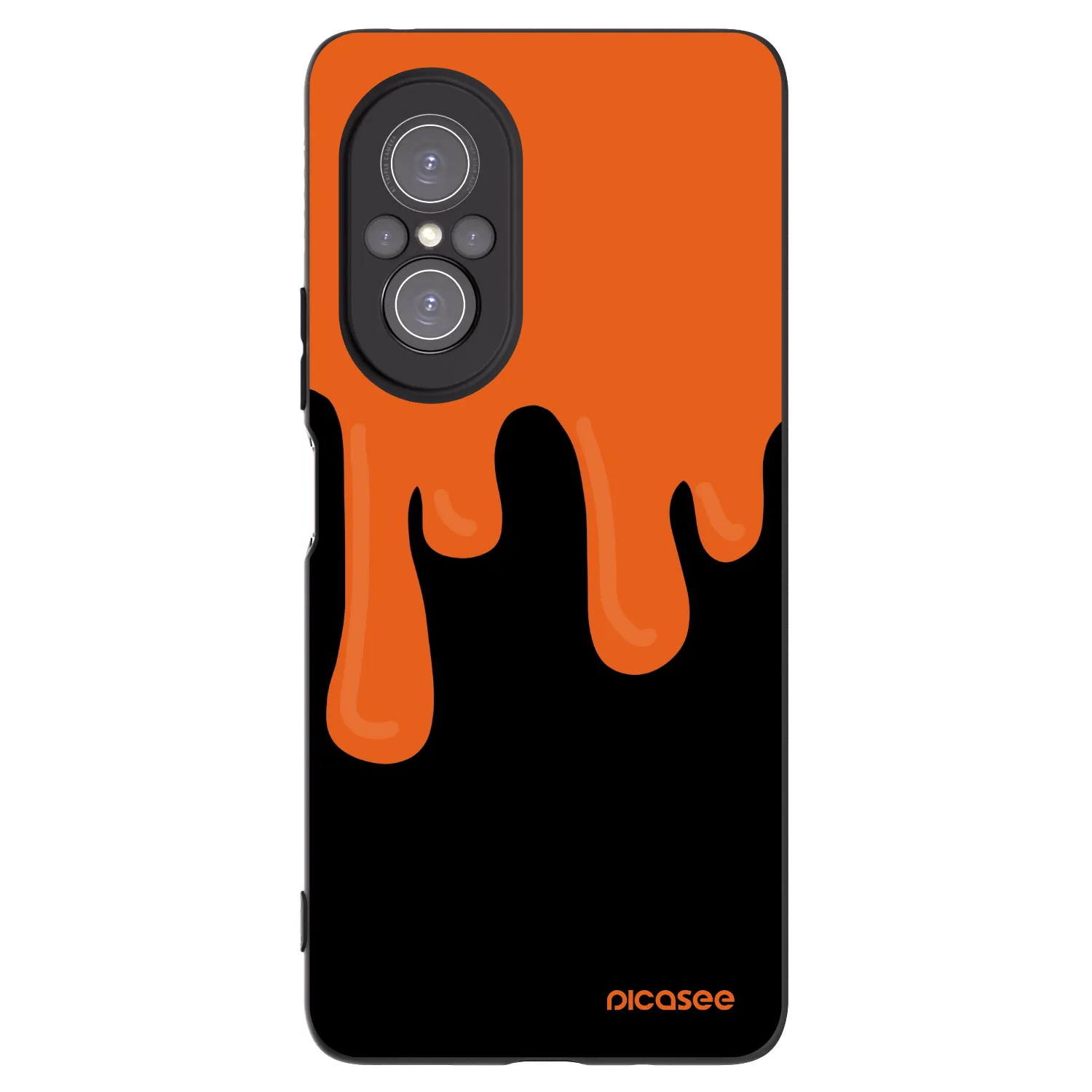 Picasee silikonový černý obal pro Huawei Nova 9 SE - Orange spooky