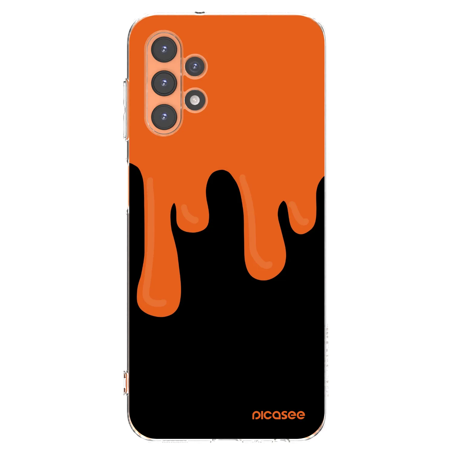 Picasee silikonový průhledný obal pro Samsung Galaxy A13 4G A135 - Orange spooky