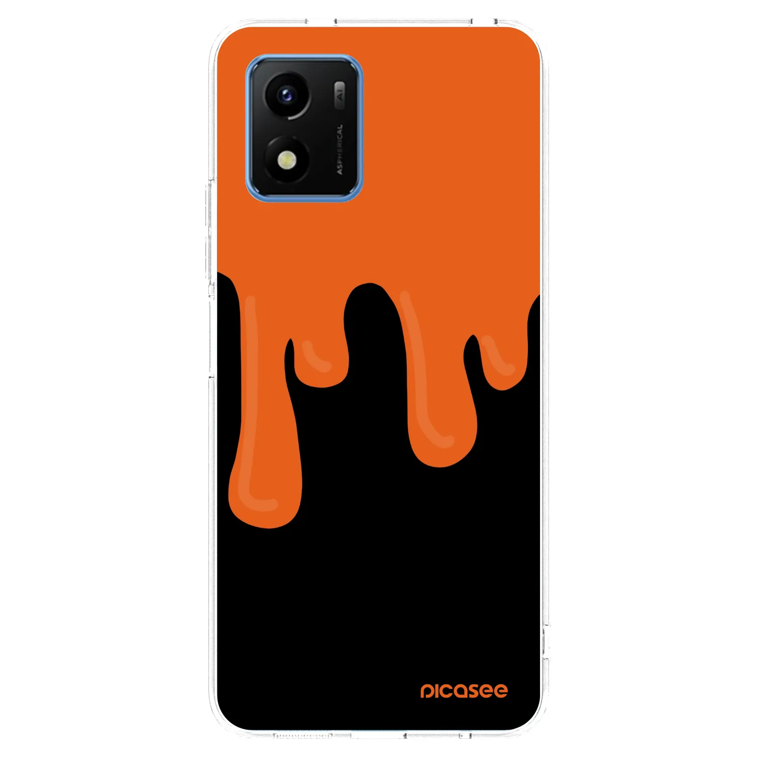 Picasee silikonový průhledný obal pro Vivo Y01 - Orange spooky