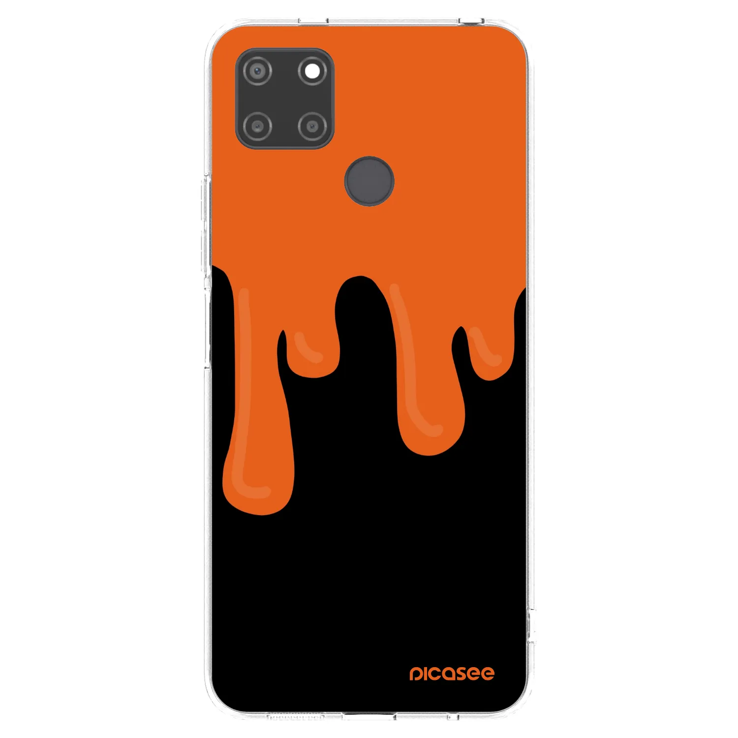 Picasee silikonový průhledný obal pro Realme C21Y - Orange spooky