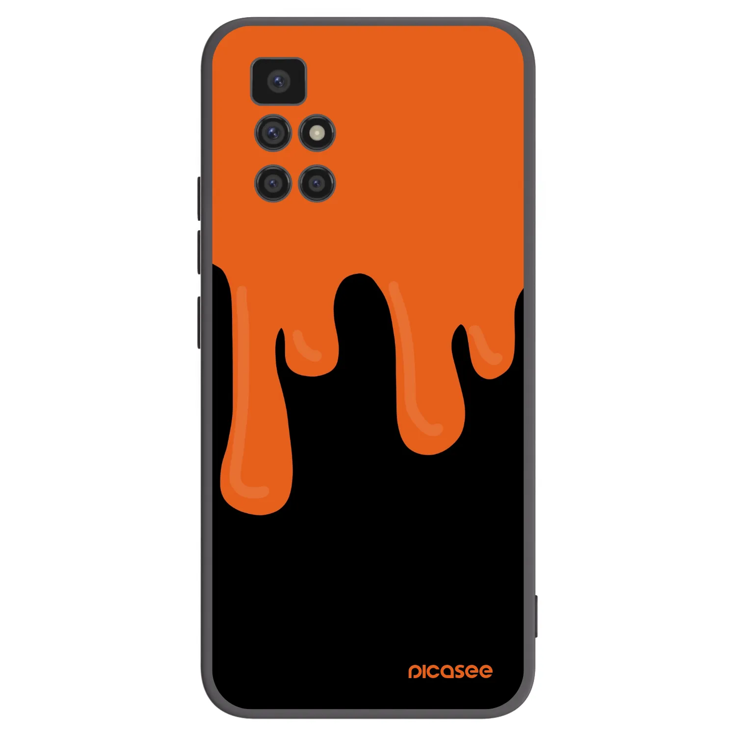 Picasee silikonový černý obal pro Xiaomi Redmi 10 (2022) - Orange spooky
