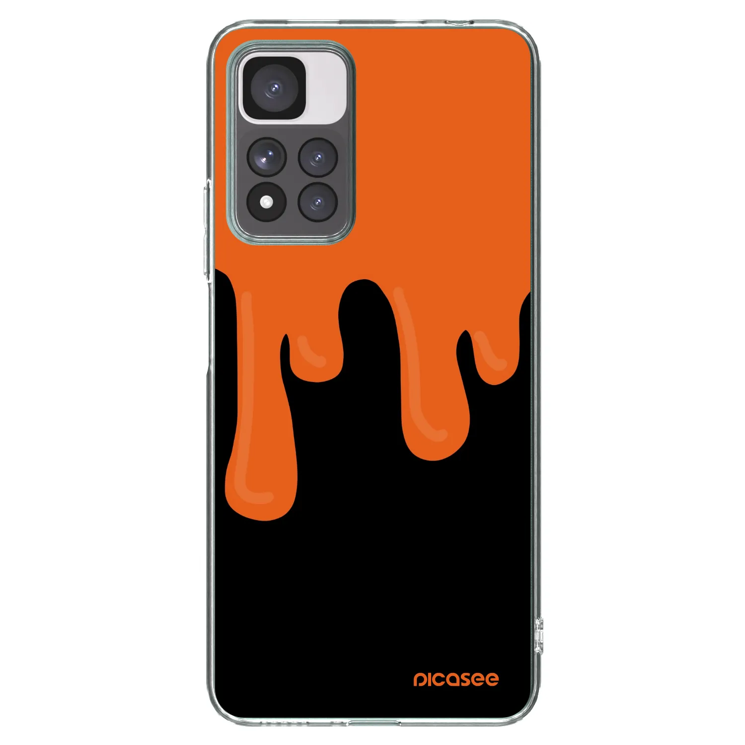 Picasee silikonový průhledný obal pro Xiaomi Redmi Note 11 Pro+ 5G - Orange spooky