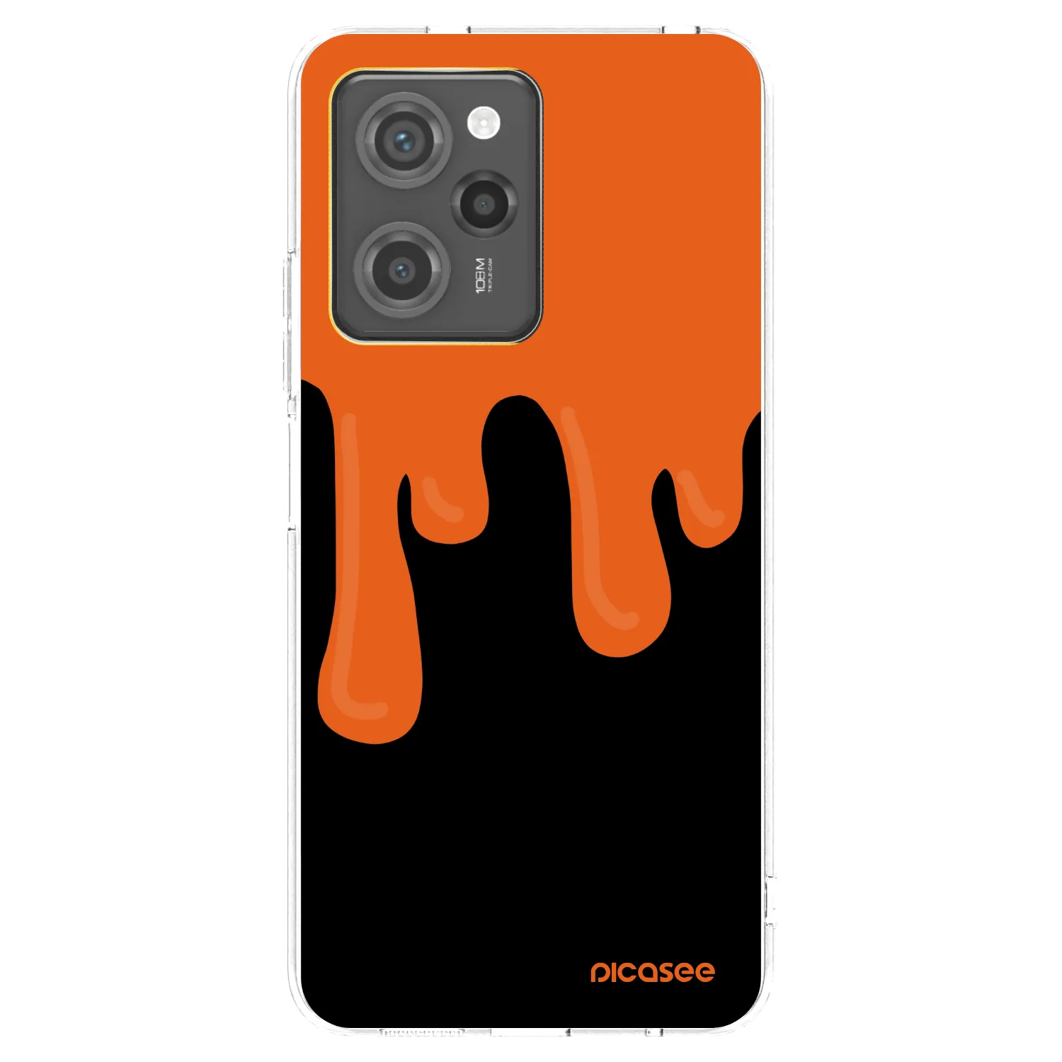 Picasee silikonový černý obal pro Xiaomi Poco X5 Pro - Orange spooky
