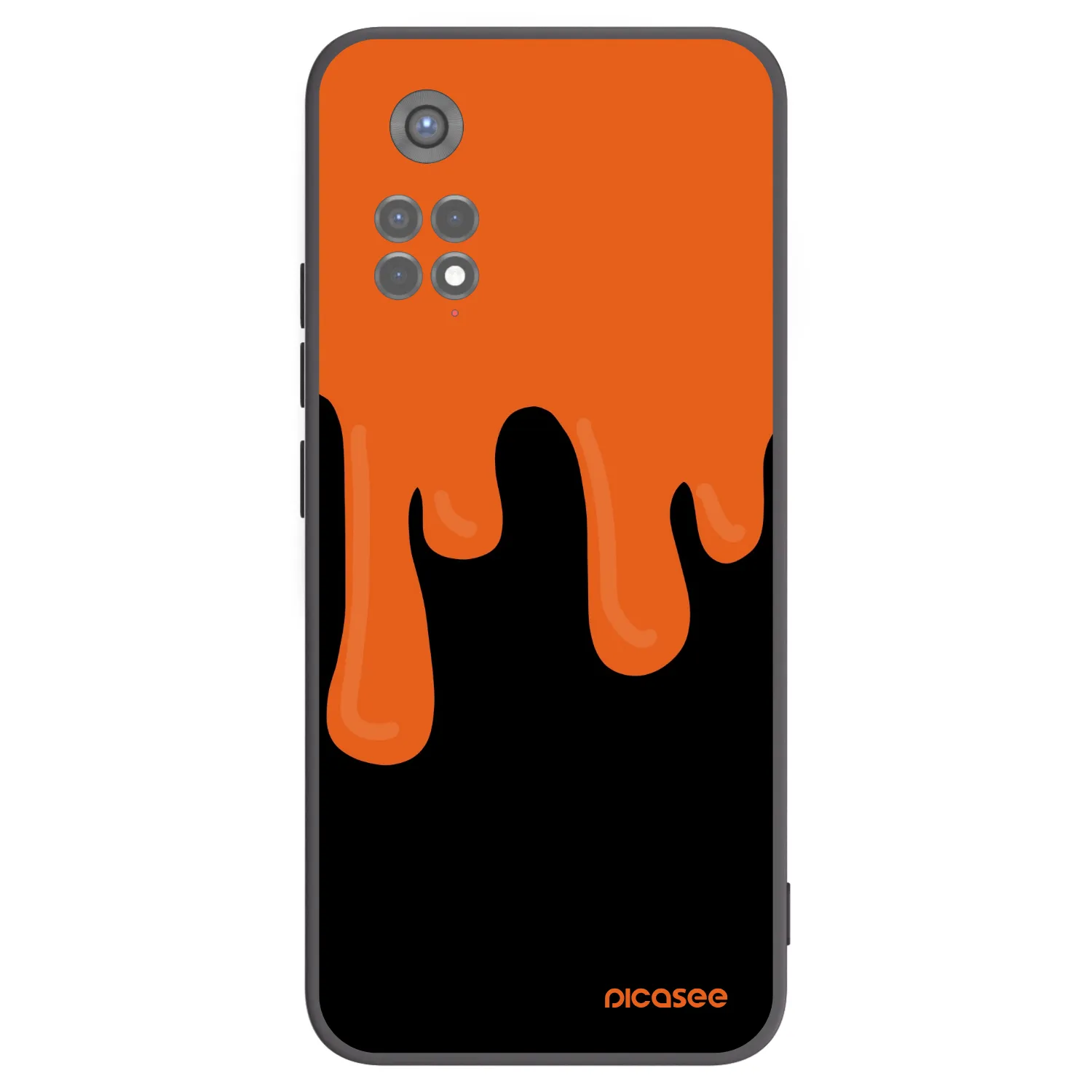 Picasee silikonový černý obal pro Xiaomi Redmi Note 11S 5G - Orange spooky