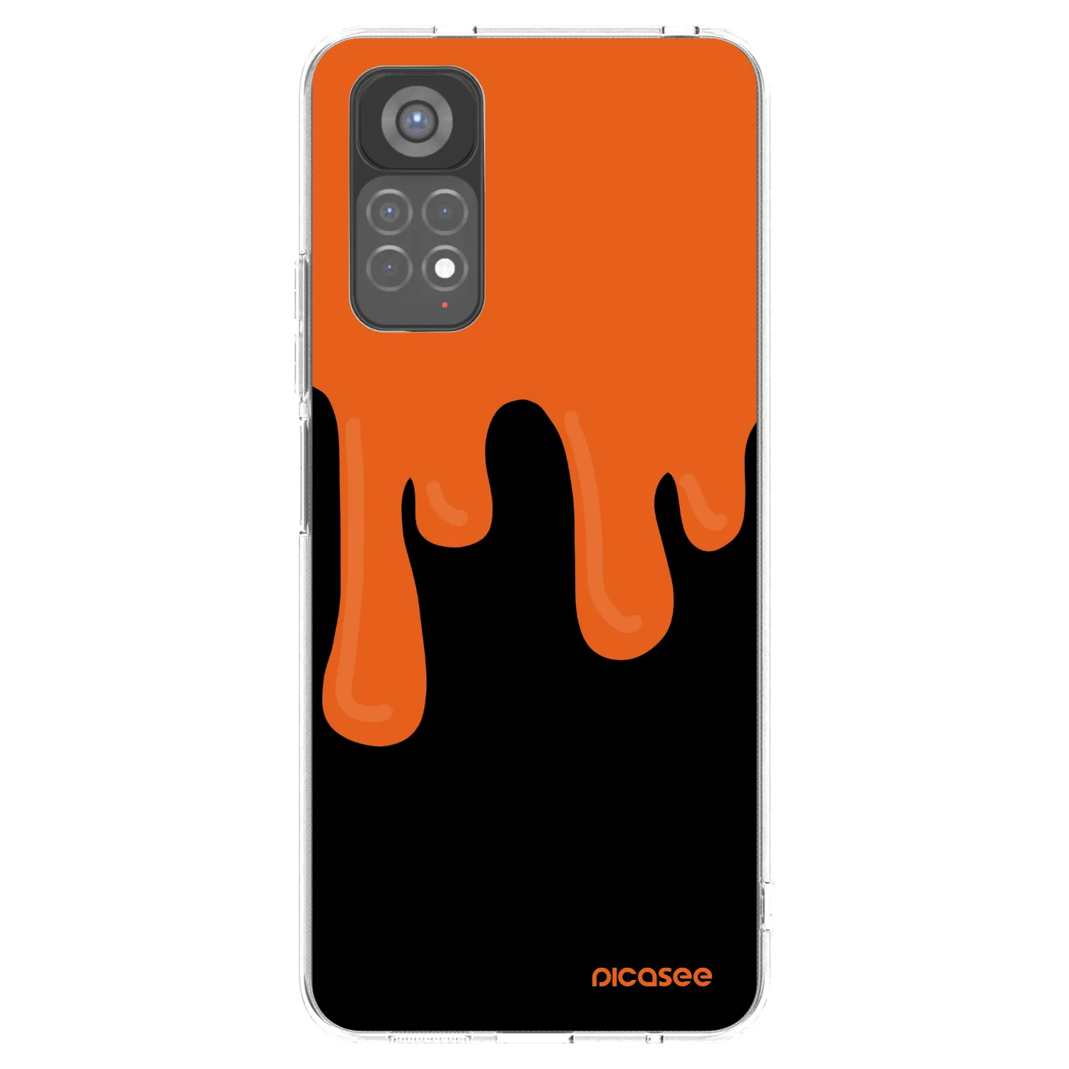 Picasee silikonový průhledný obal pro Xiaomi Redmi Note 11S 5G - Orange spooky
