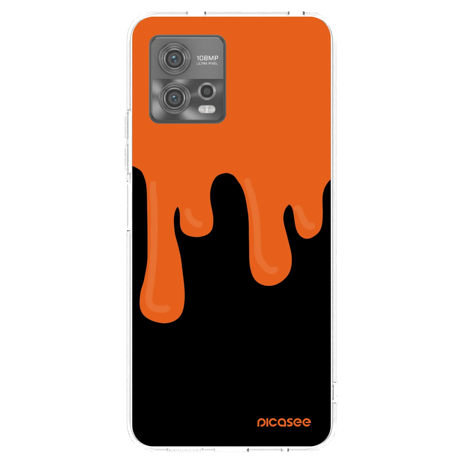 Picasee silikonový průhledný obal pro Motorola Moto G72 - Orange spooky