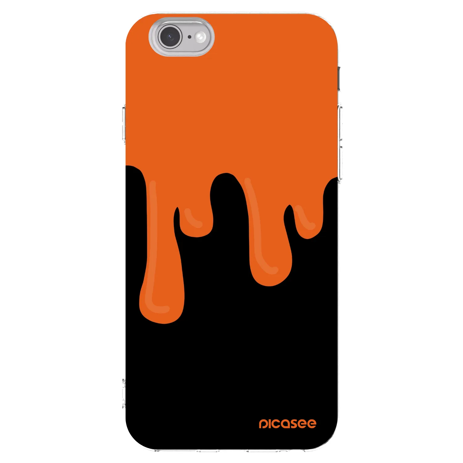 Picasee silikonový průhledný obal pro Apple iPhone 6/6S - Orange spooky