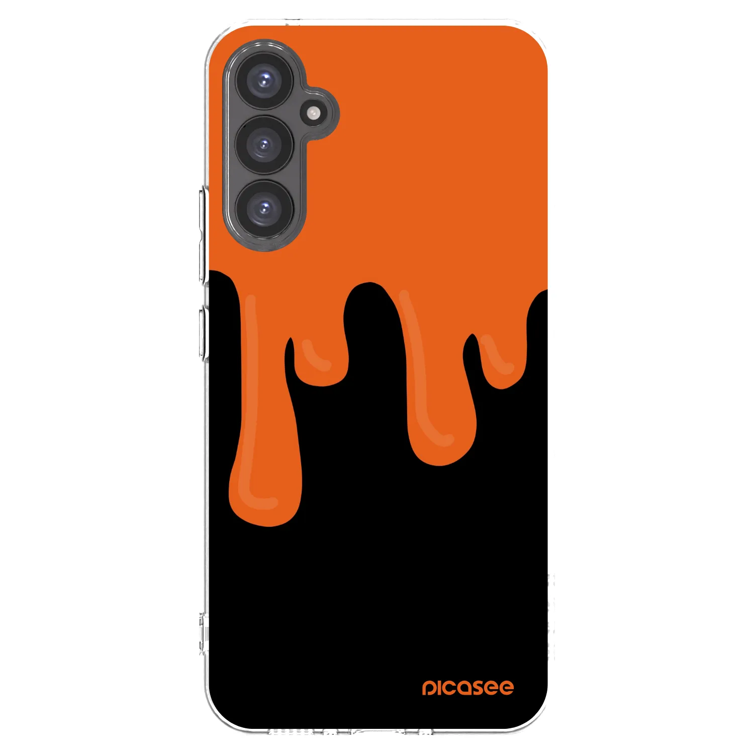 Picasee silikonový průhledný obal pro Samsung Galaxy A34 5G A346B - Orange spooky