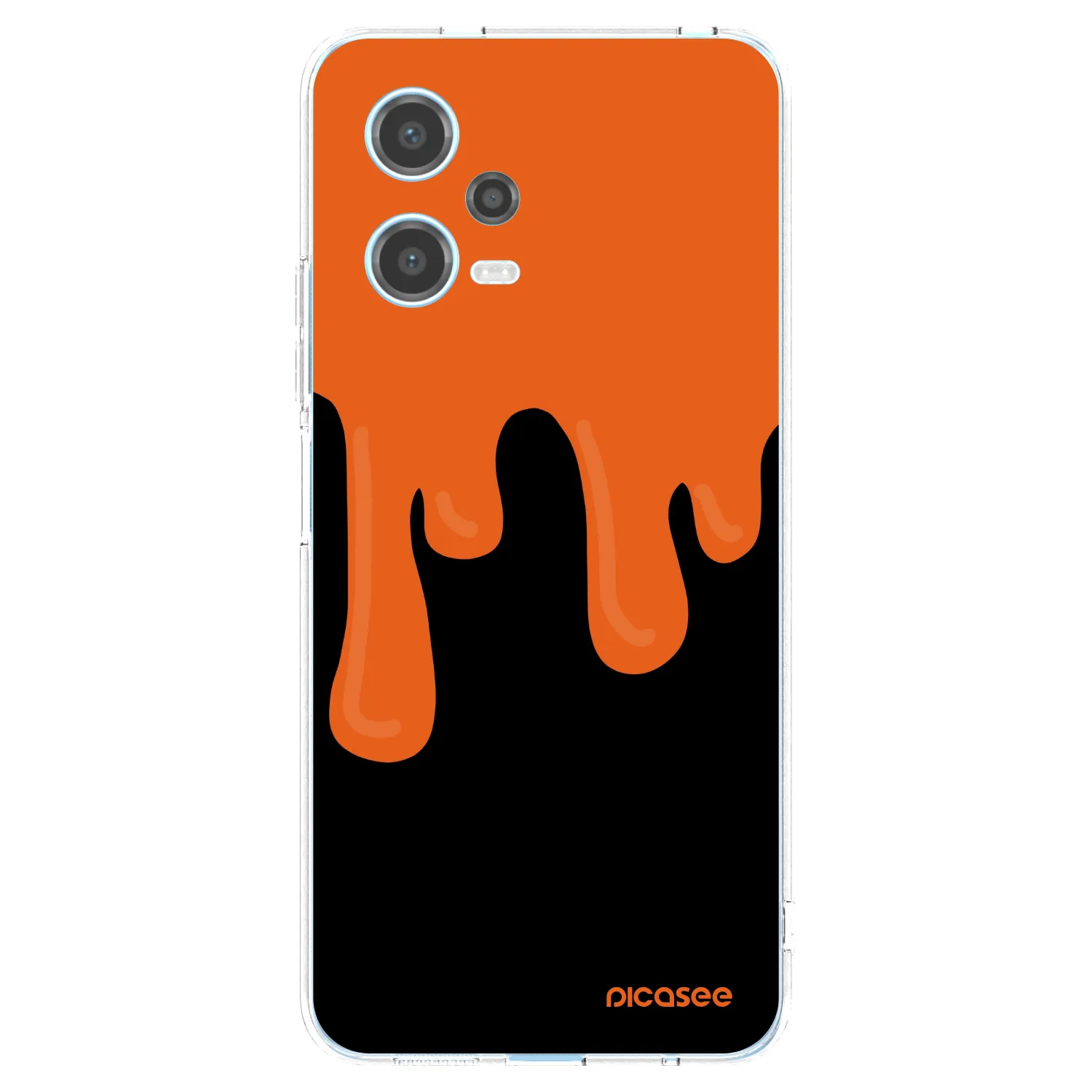Picasee silikonový průhledný obal pro Xiaomi Redmi Note 12 5G - Orange spooky