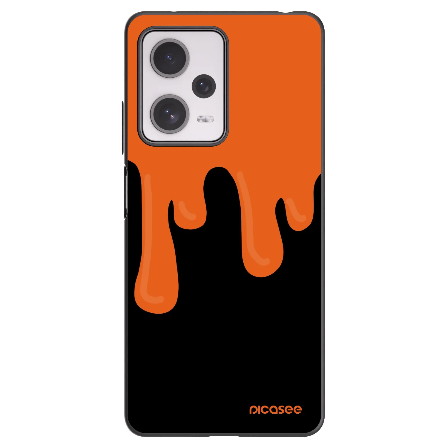 Picasee silikonový černý obal pro Xiaomi Redmi Note 12 Pro+ 5G - Orange spooky