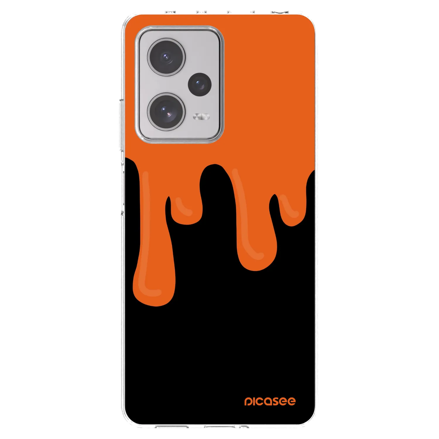 Picasee silikonový průhledný obal pro Xiaomi Redmi Note 12 Pro+ 5G - Orange spooky