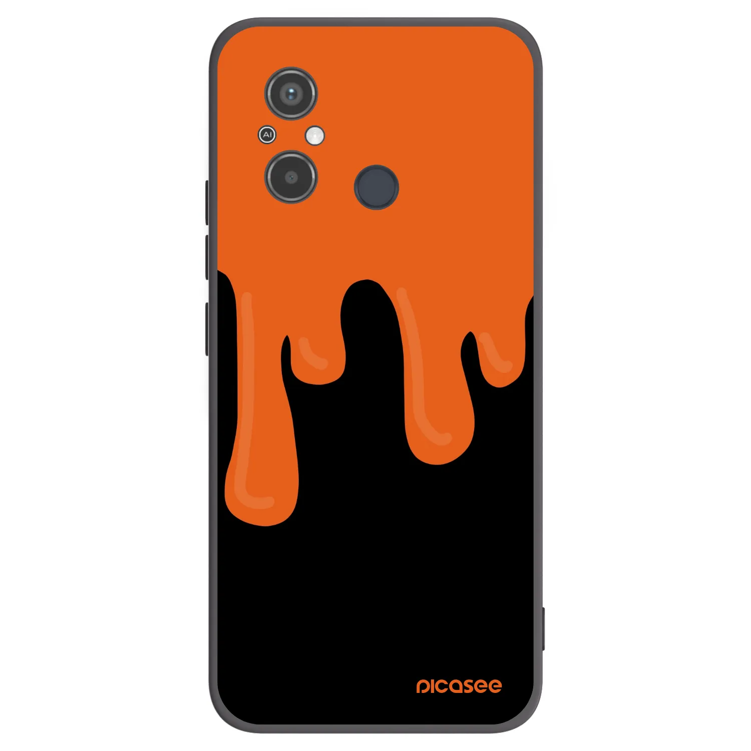 Picasee silikonový černý obal pro Xiaomi Redmi 12C - Orange spooky