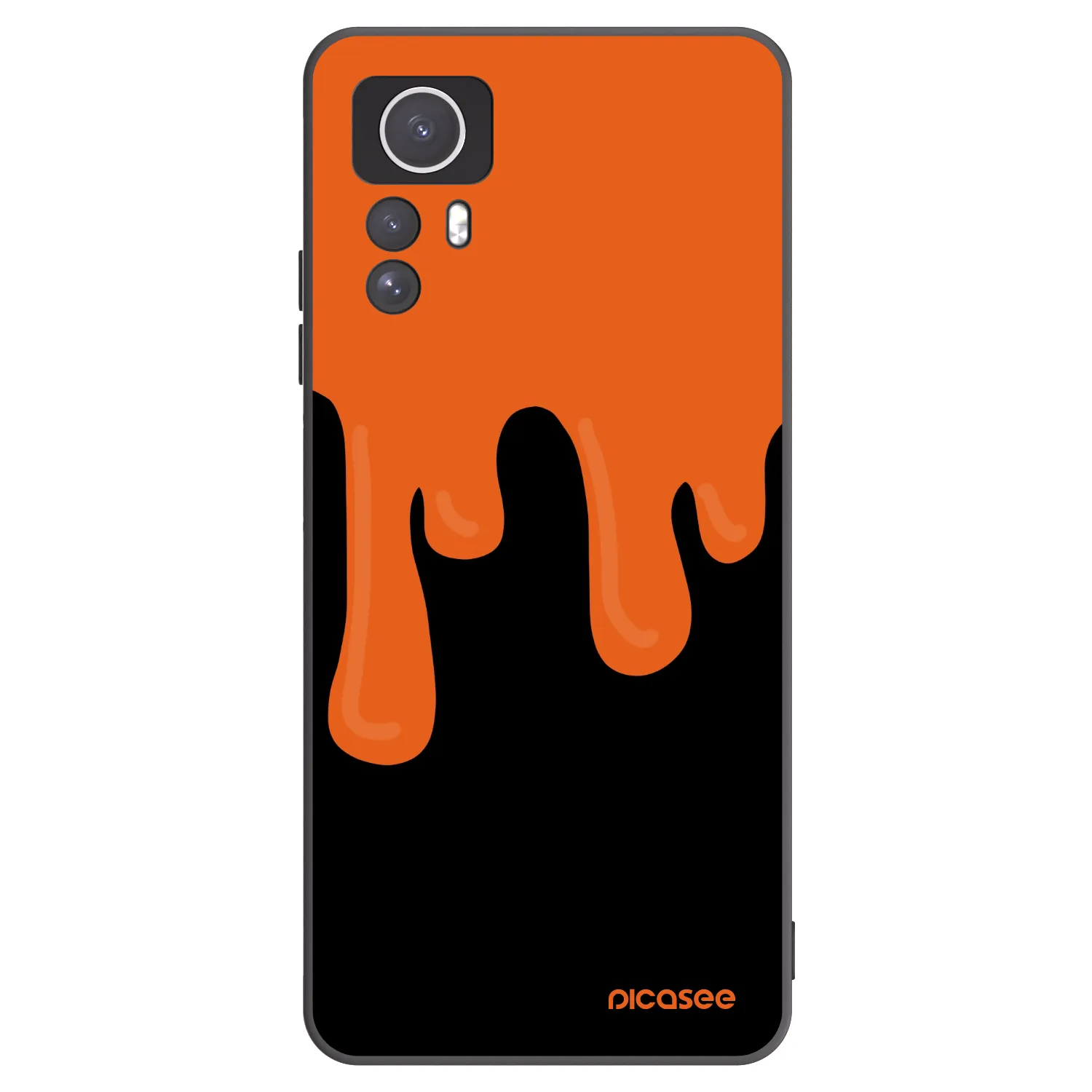 Picasee silikonový černý obal pro Xiaomi Redmi Note 12S - Orange spooky