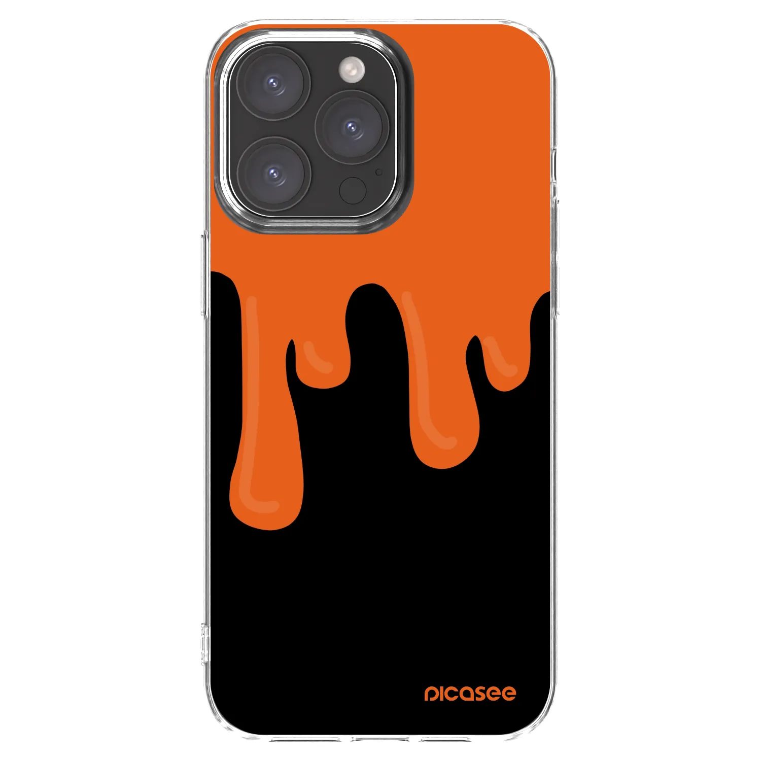 Picasee silikonový průhledný obal pro Apple iPhone 15 Pro Max - Orange spooky