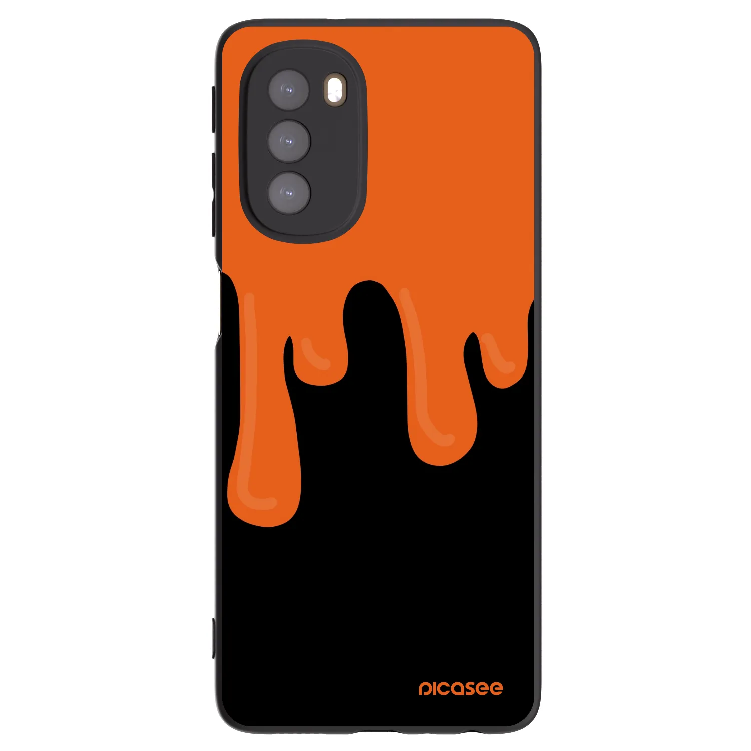 Picasee silikonový černý obal pro Motorola Moto G51 - Orange spooky