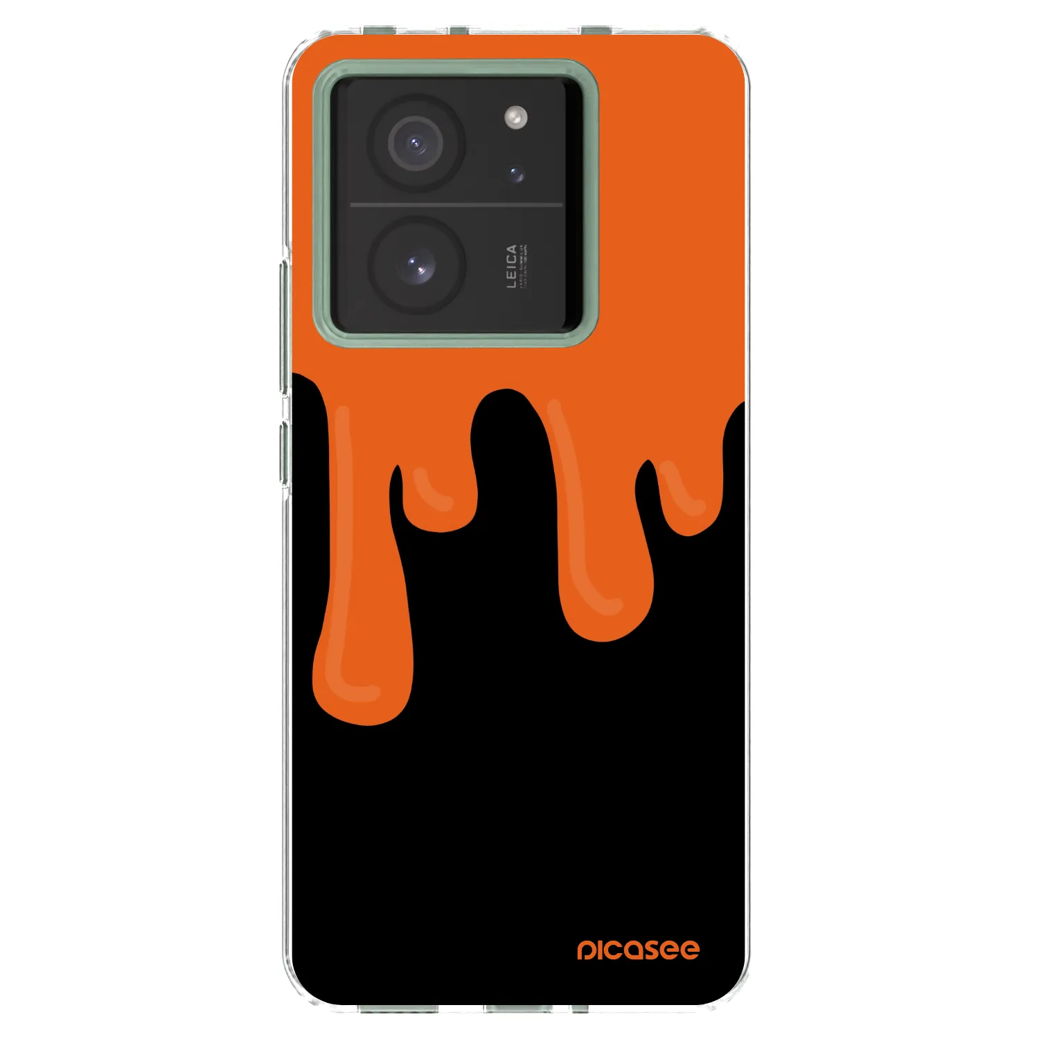 Picasee silikonový průhledný obal pro Xiaomi 13T Pro - Orange spooky