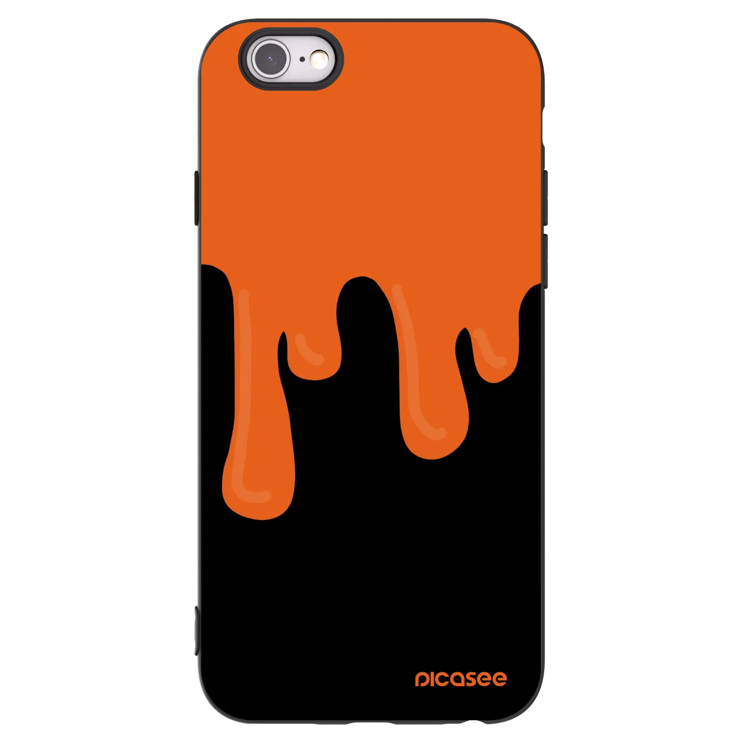 Picasee silikonový černý obal pro Apple iPhone 6/6S - Orange spooky