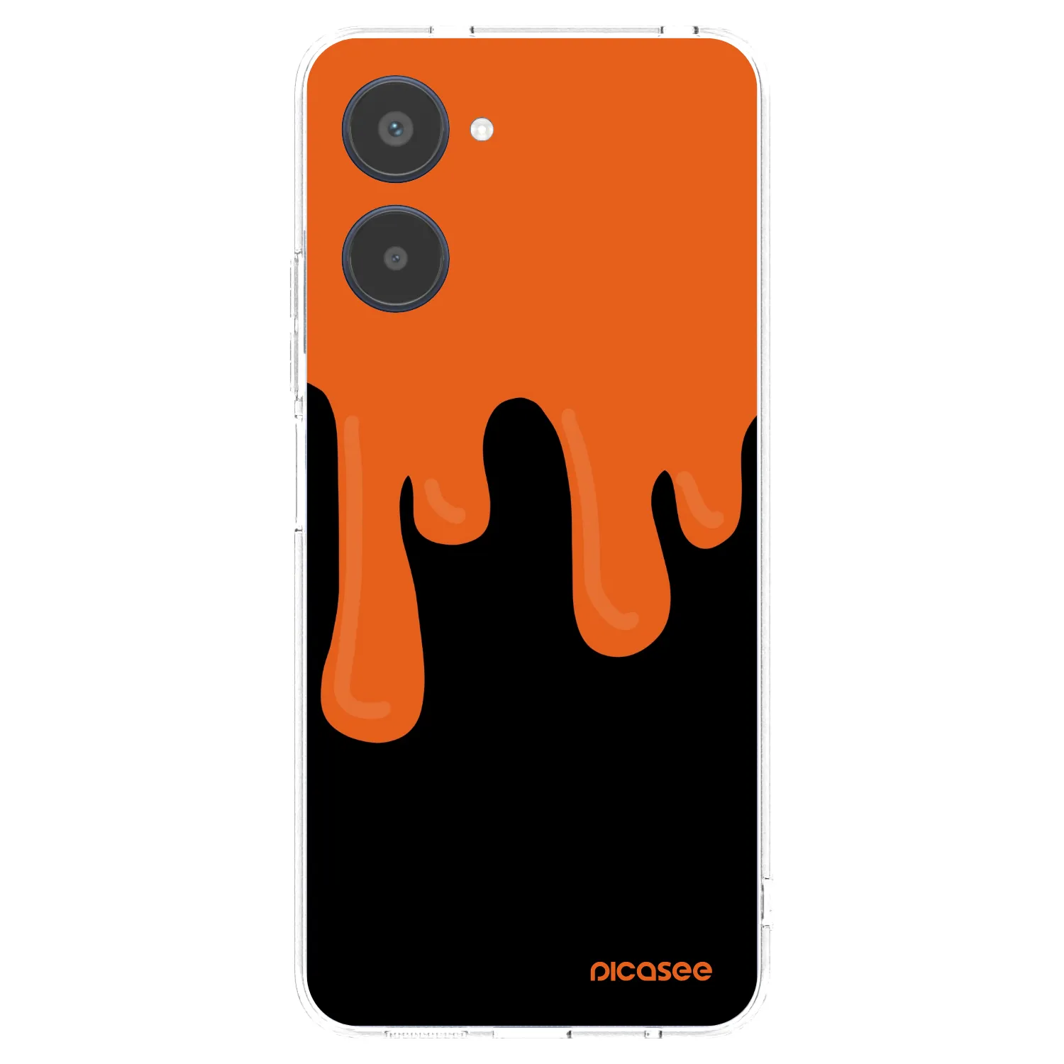 Picasee silikonový průhledný obal pro Realme 10 4G - Orange spooky