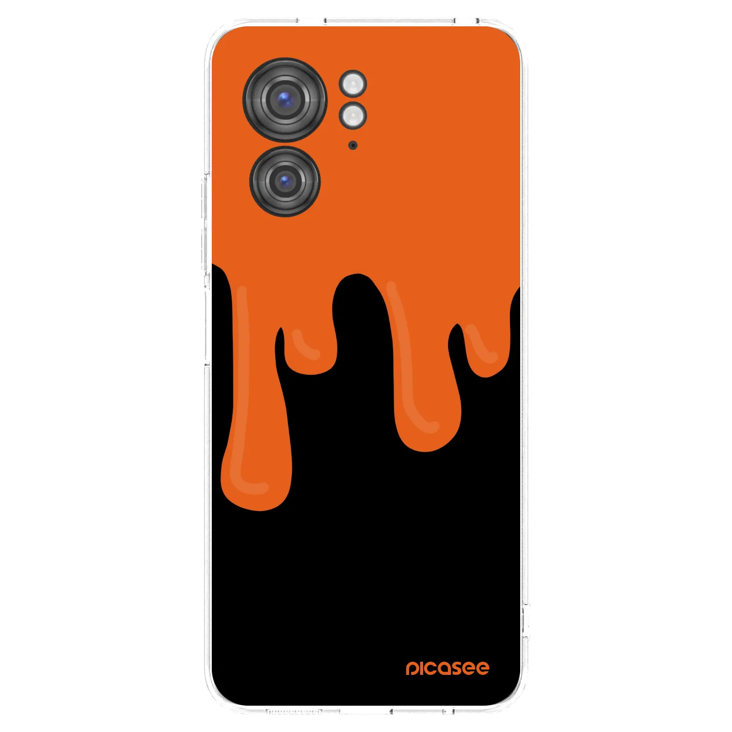 Picasee silikonový průhledný obal pro Motorola Edge 40 - Orange spooky