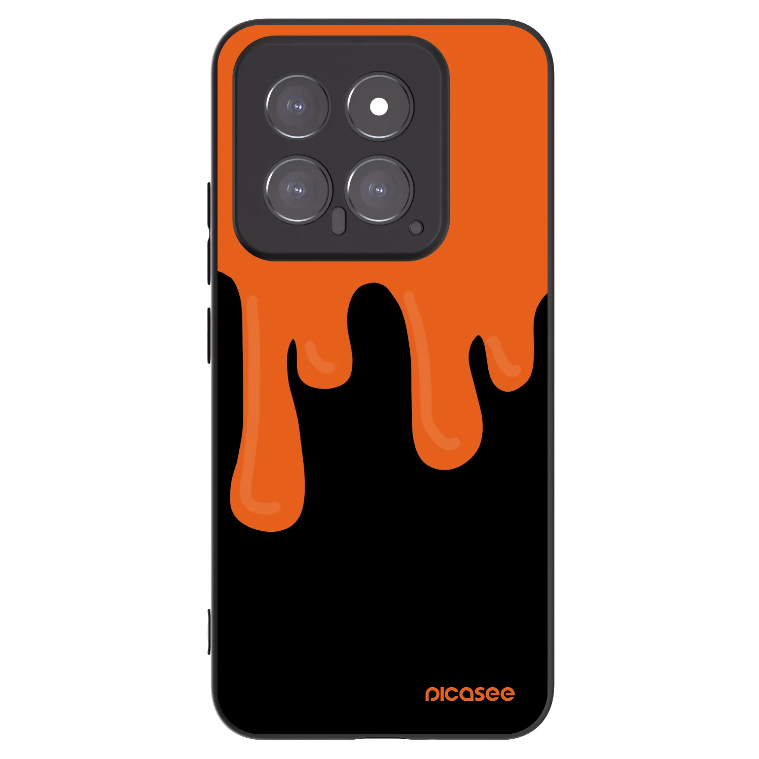 Picasee silikonový černý obal pro Xiaomi 14 - Orange spooky