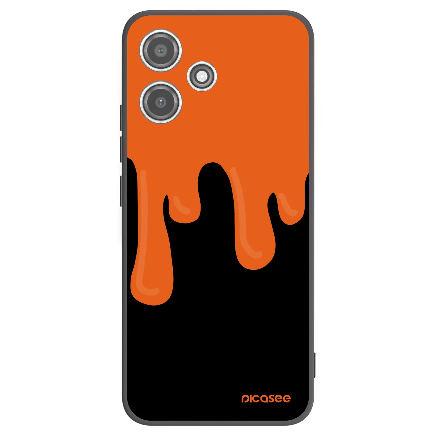 Picasee silikonový černý obal pro Xiaomi Redmi 12 5G - Orange spooky