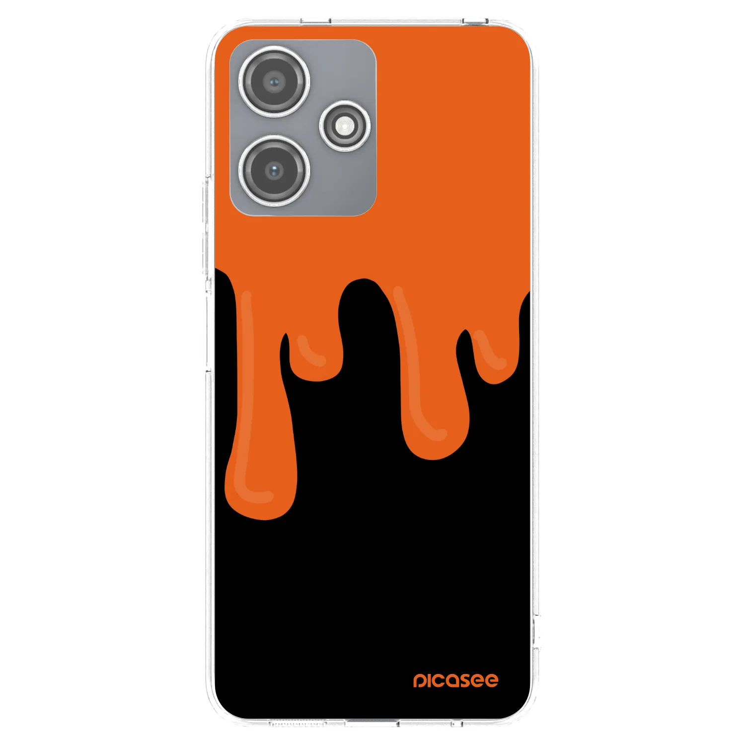 Picasee silikonový průhledný obal pro Xiaomi Redmi 12 5G - Orange spooky