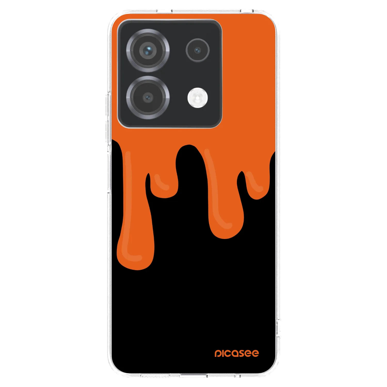 Picasee silikonový průhledný obal pro Xiaomi Poco X6 - Orange spooky