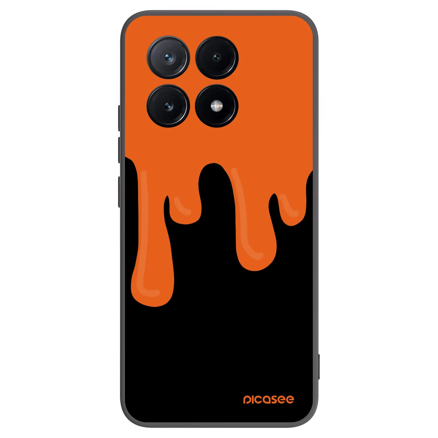 Picasee silikonový černý obal pro Xiaomi Poco X6 Pro - Orange spooky